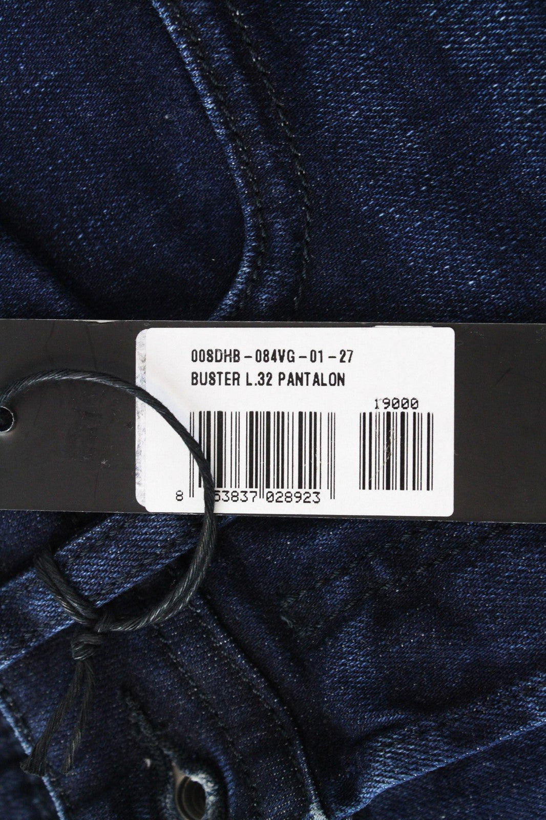 DIESEL Buster 084VG vyriški W27/L32 berniukiški ploni siaurėjantys mėlyni tamprūs džinsai 