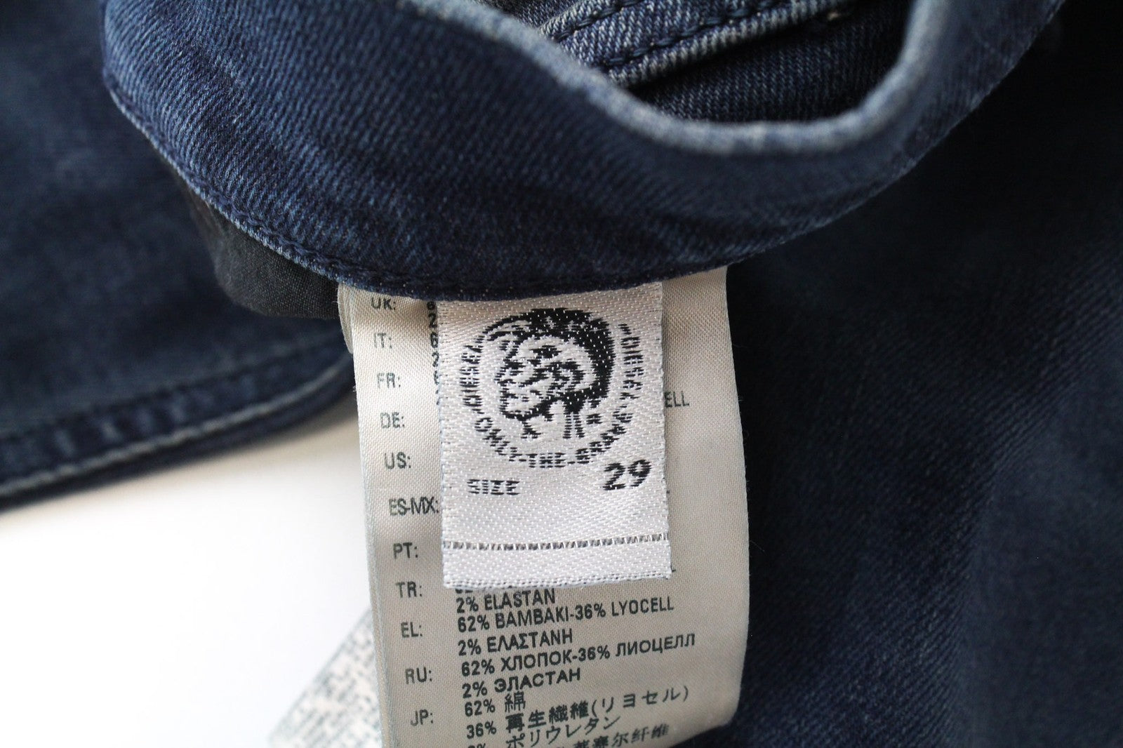 DIESEL D-Vider 084AU Men's W29/L30 Blue Carrot Fit Stretch Cotton Jeans