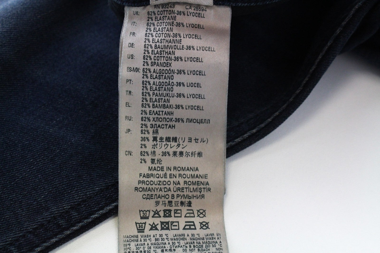 DIESEL D-Vider 084AU Men's W29/L30 Blue Carrot Fit Stretch Cotton Jeans