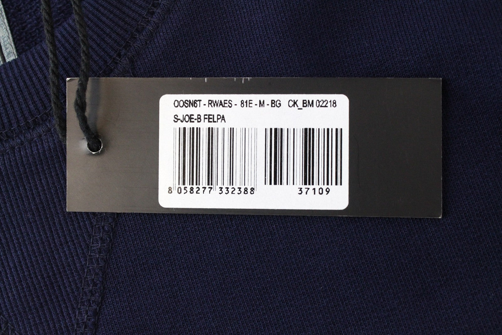 DIESEL S-Joe Men's Sweatshirt M Blue Cotton Logo Long Sleeve Crewneck Top