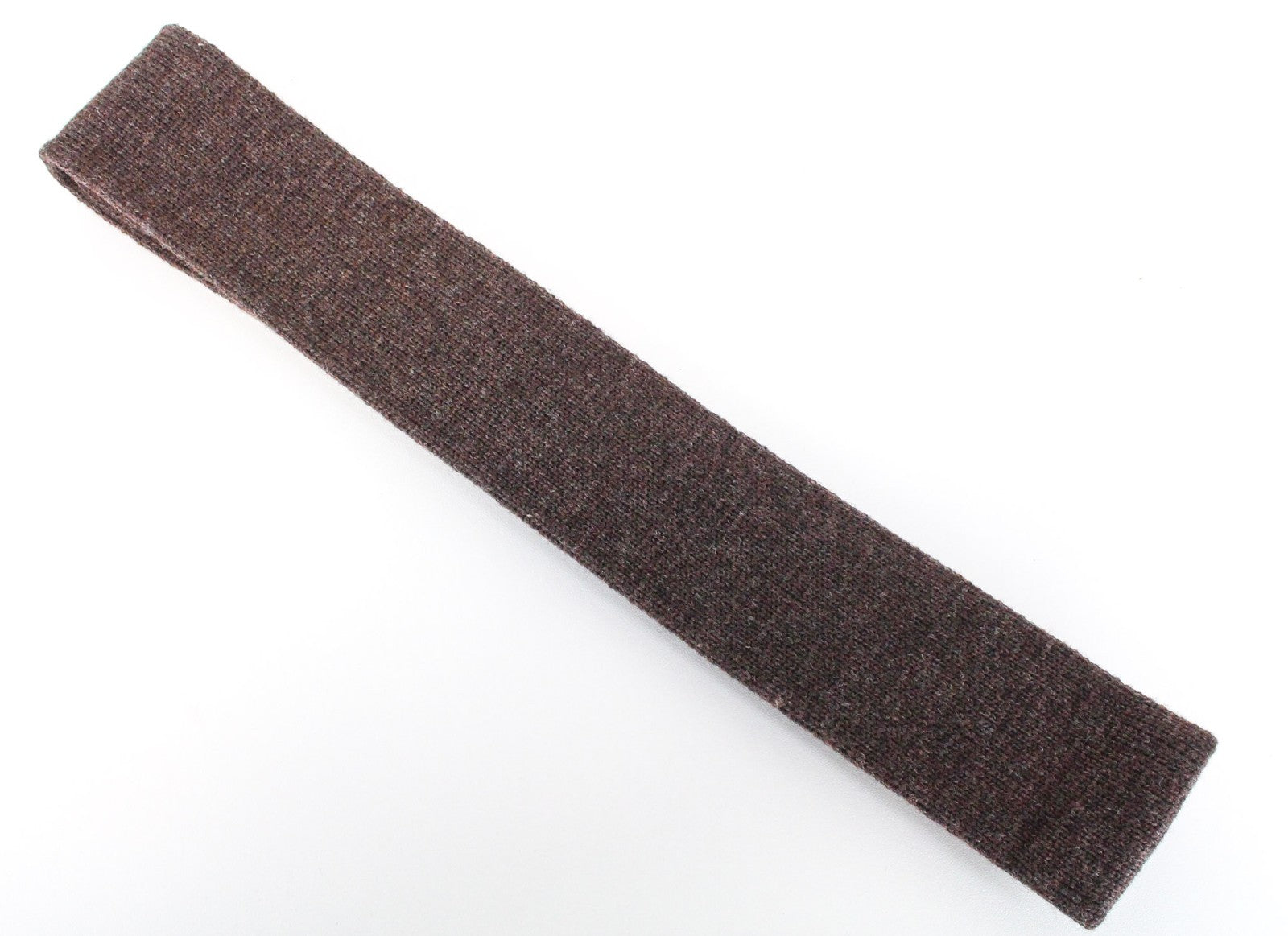 SUITSUPPLY Men's Tie ~71 x 6 Dark Brown Knitted Wool Textured Formal Style