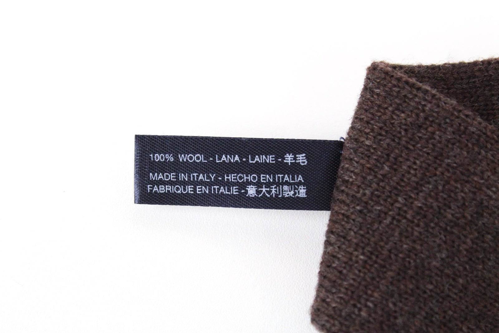 SUITSUPPLY Men's Tie ~71 x 6 Dark Brown Knitted Wool Textured Formal Style