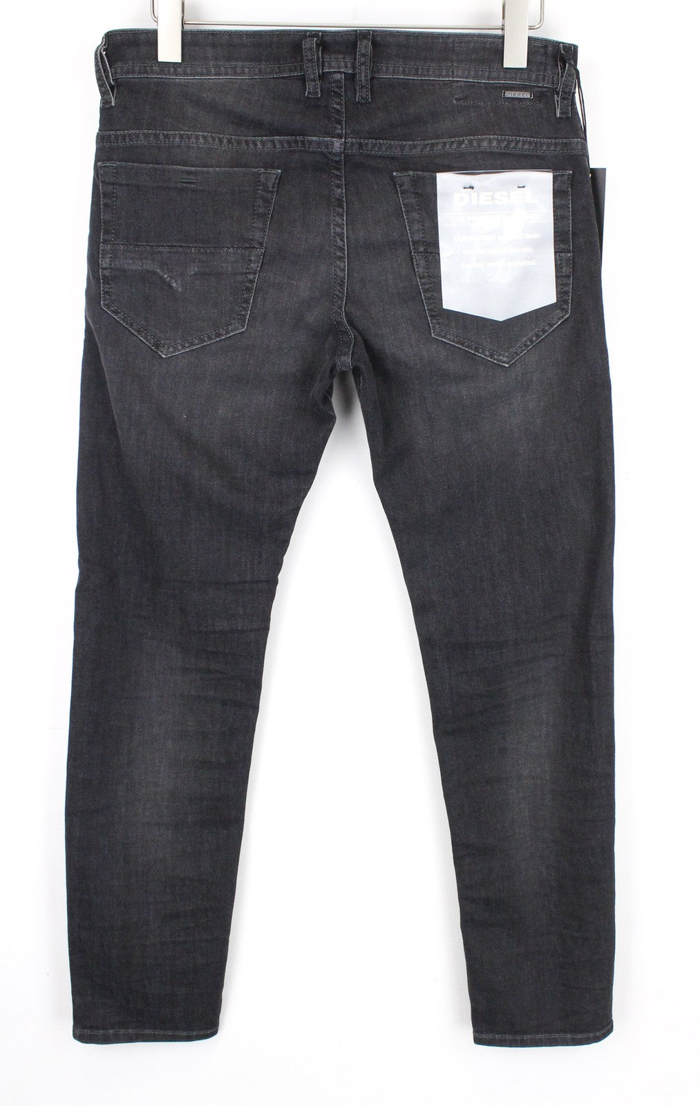 DIESEL Thommer 0687J Men's Denim Pants W32/L30 Grey Elastic Slim Zip Fly Fit