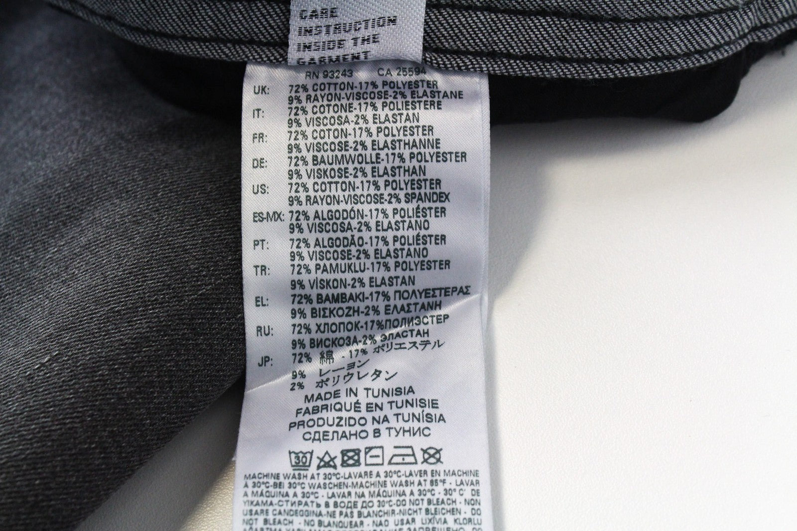 DIESEL Thommer 0687J Men's Denim Pants W32/L30 Grey Elastic Slim Zip Fly Fit