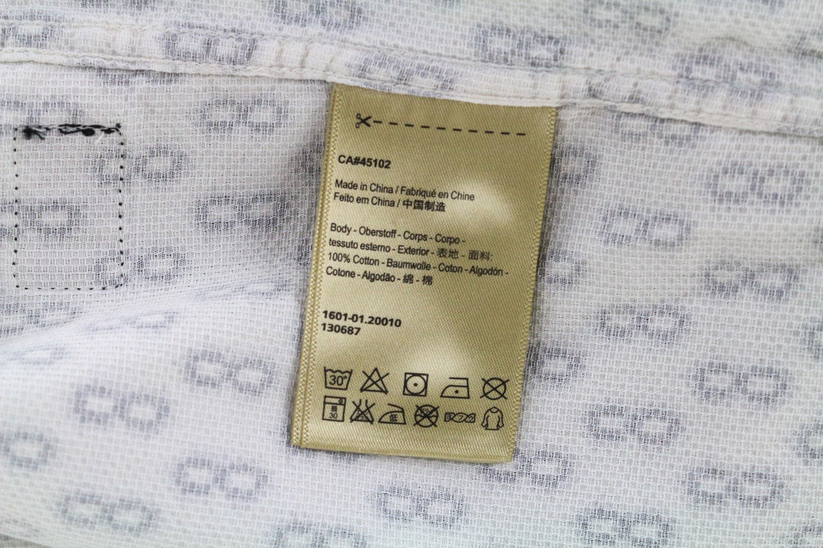 SCOTCH & SODA Men's Shirt M Blue Heathered Print Cotton Button-Down Graphic