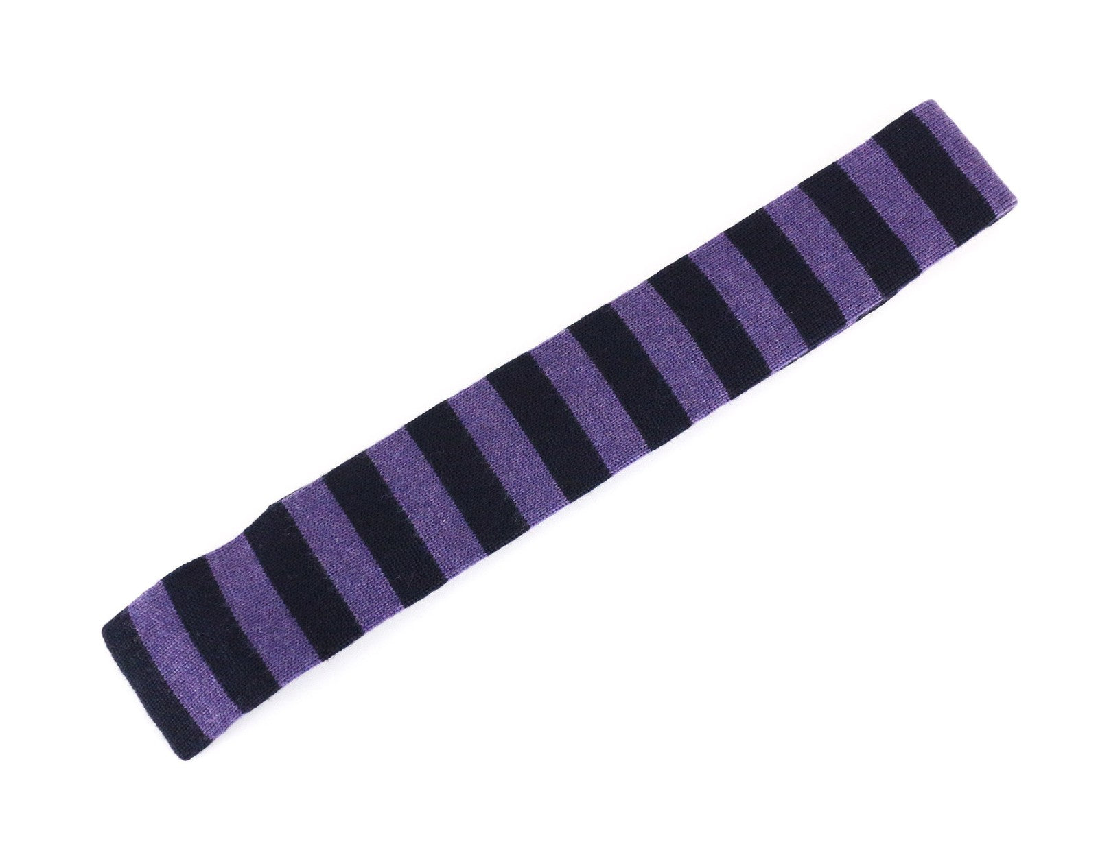 SUITSUPPLY Men's Tie ~142x6 cm Purple Striped Wool Knit Heathered Dress Style