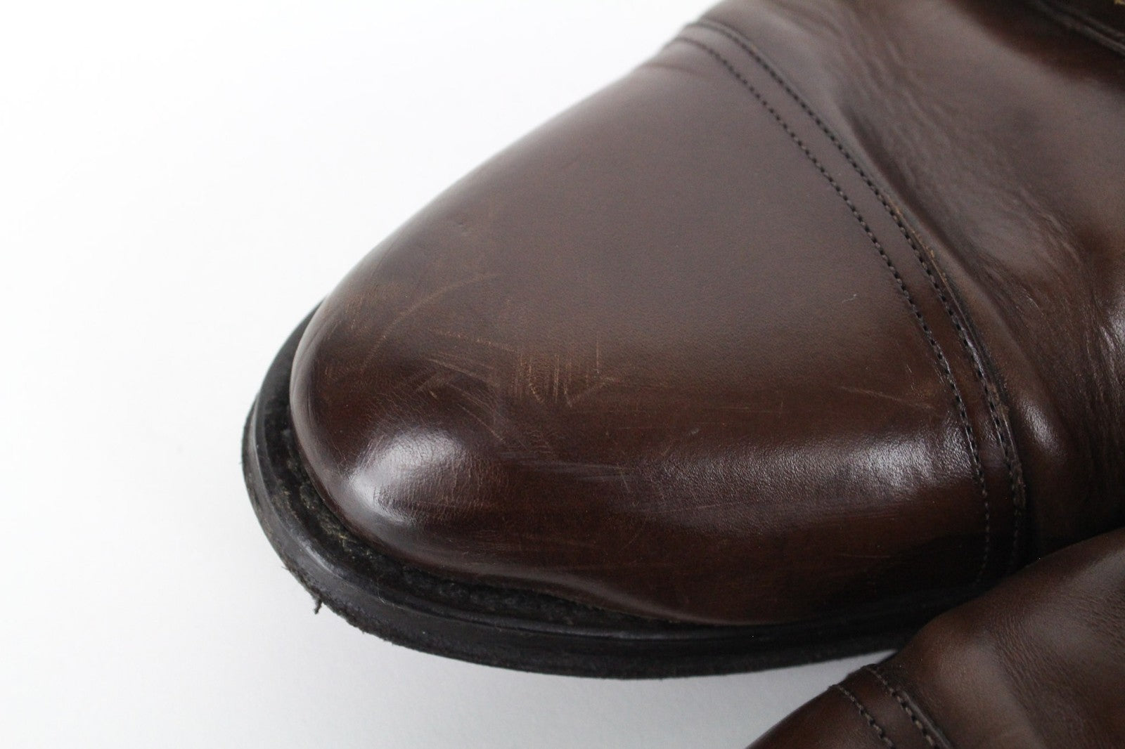 SUITSUPPLY Men's Dress Footwear EU42.5/UK8.5 Brown Calf Leather Double Strap