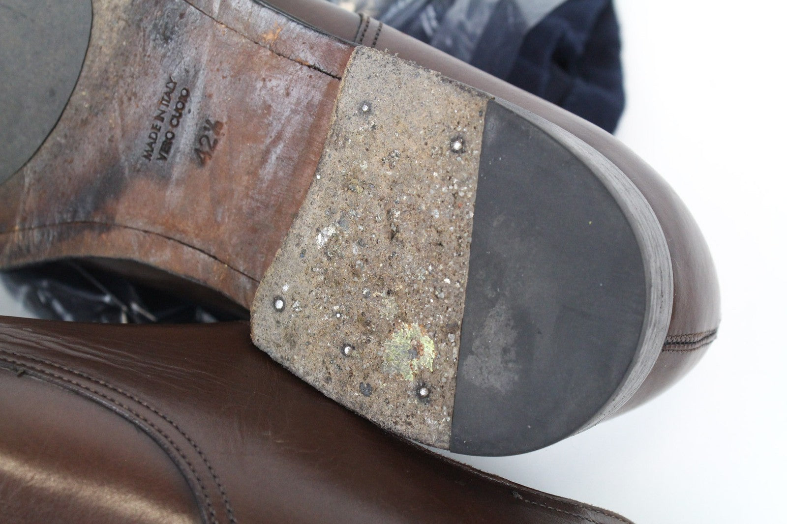 SUITSUPPLY Men's Dress Footwear EU42.5/UK8.5 Brown Calf Leather Double Strap