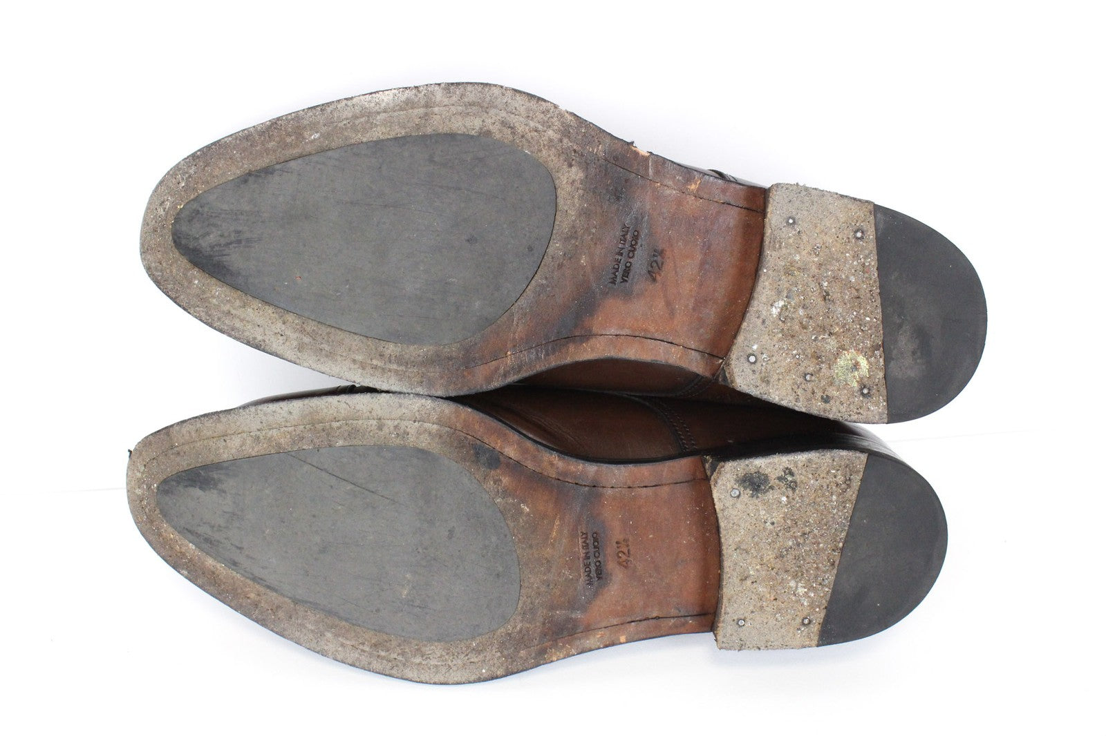 SUITSUPPLY Men's Dress Footwear EU42.5/UK8.5 Brown Calf Leather Double Strap