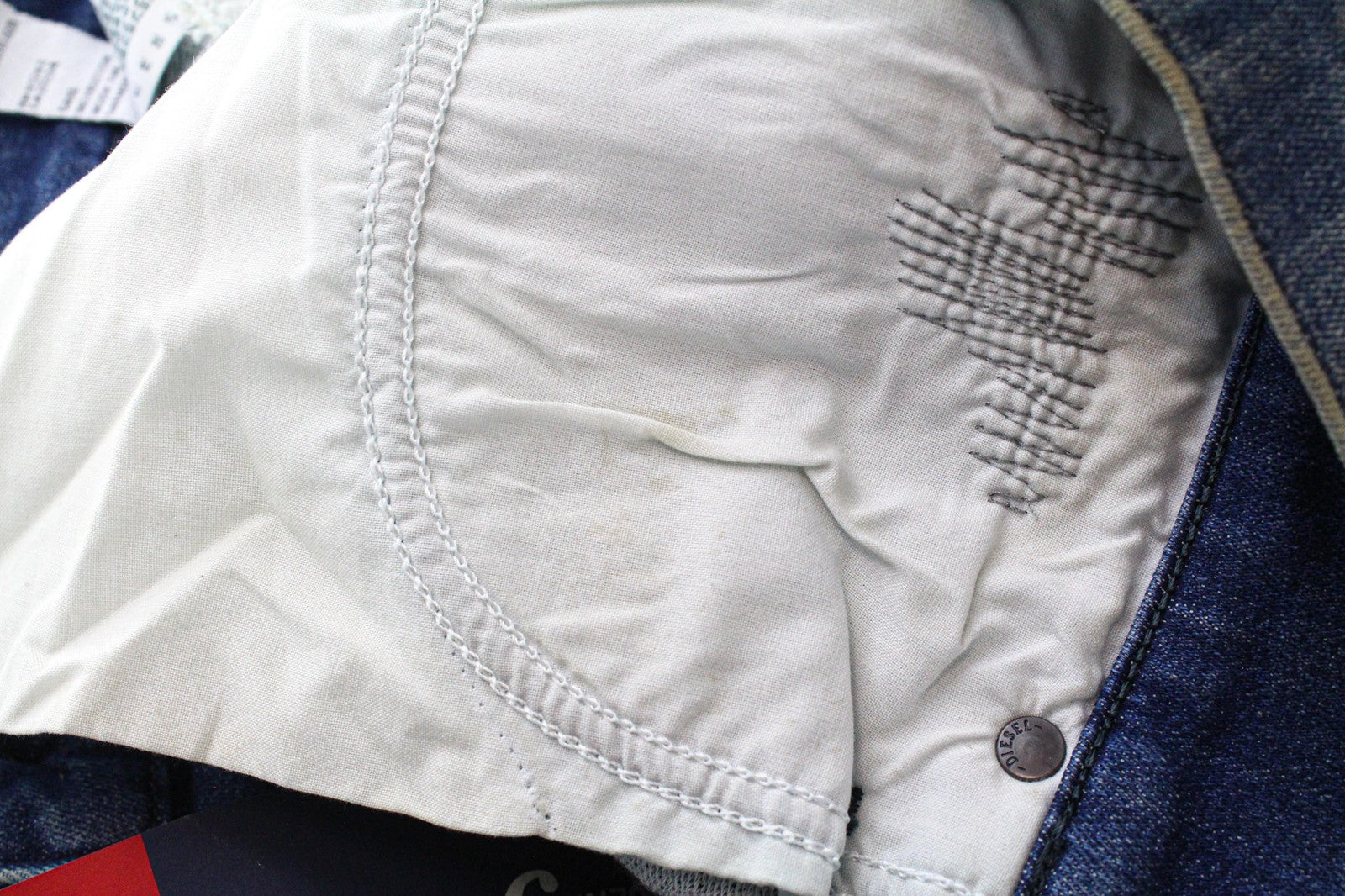 DIESEL D-Reeft-T 0870Q Men's Denim Pants W26 Blue Jogg Ultra Slim Fit Distressed