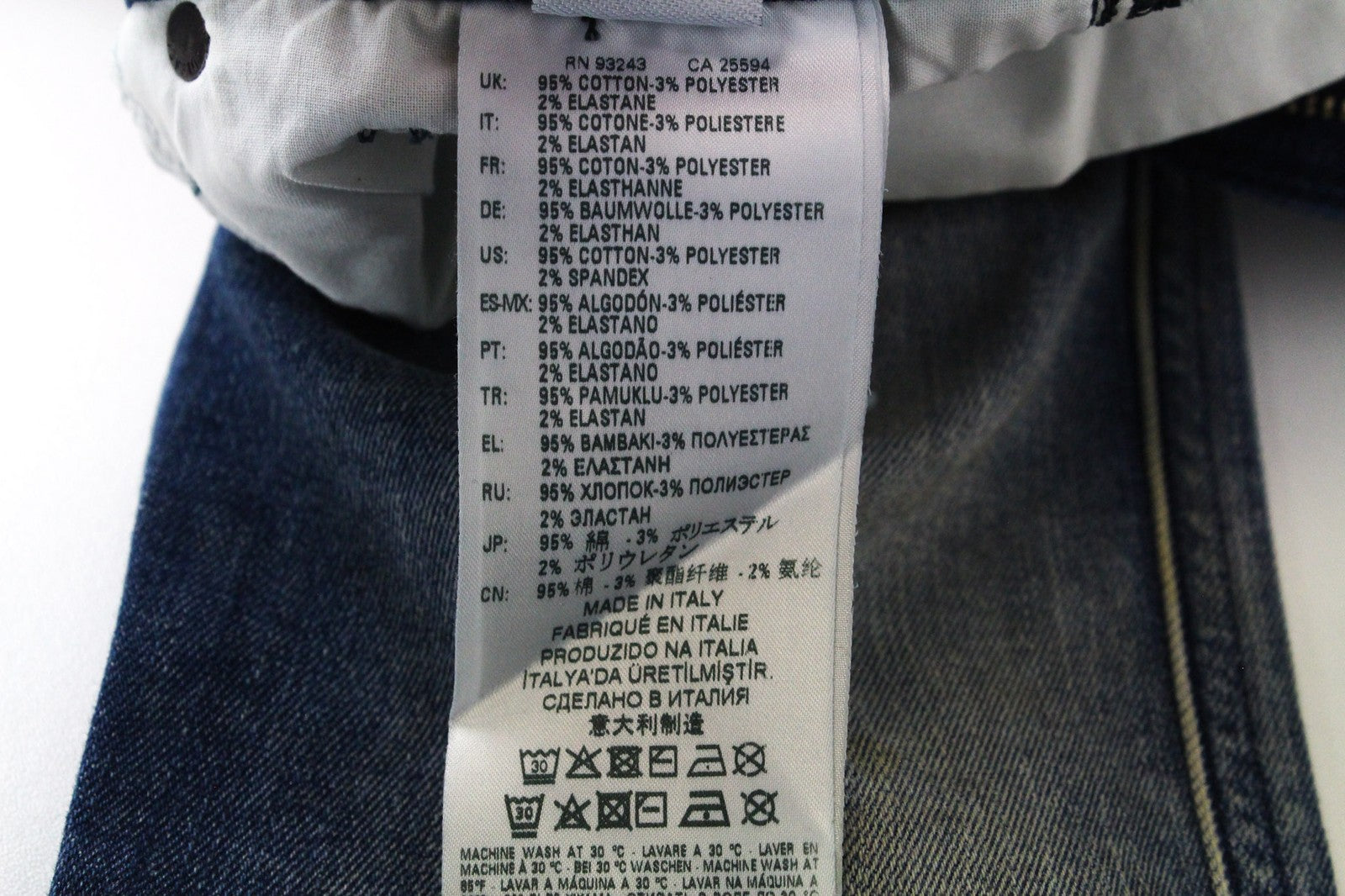 DIESEL D-Reeft-T 0870Q Men's Denim Pants W26 Blue Jogg Ultra Slim Fit Distressed