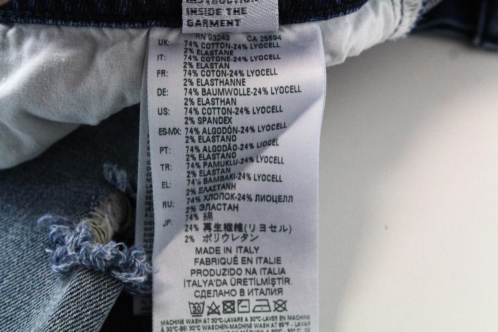 DIESEL Buster 081AQ Men's Denim Pants W29/L32 Distressed Blue Slim Elastic Taper