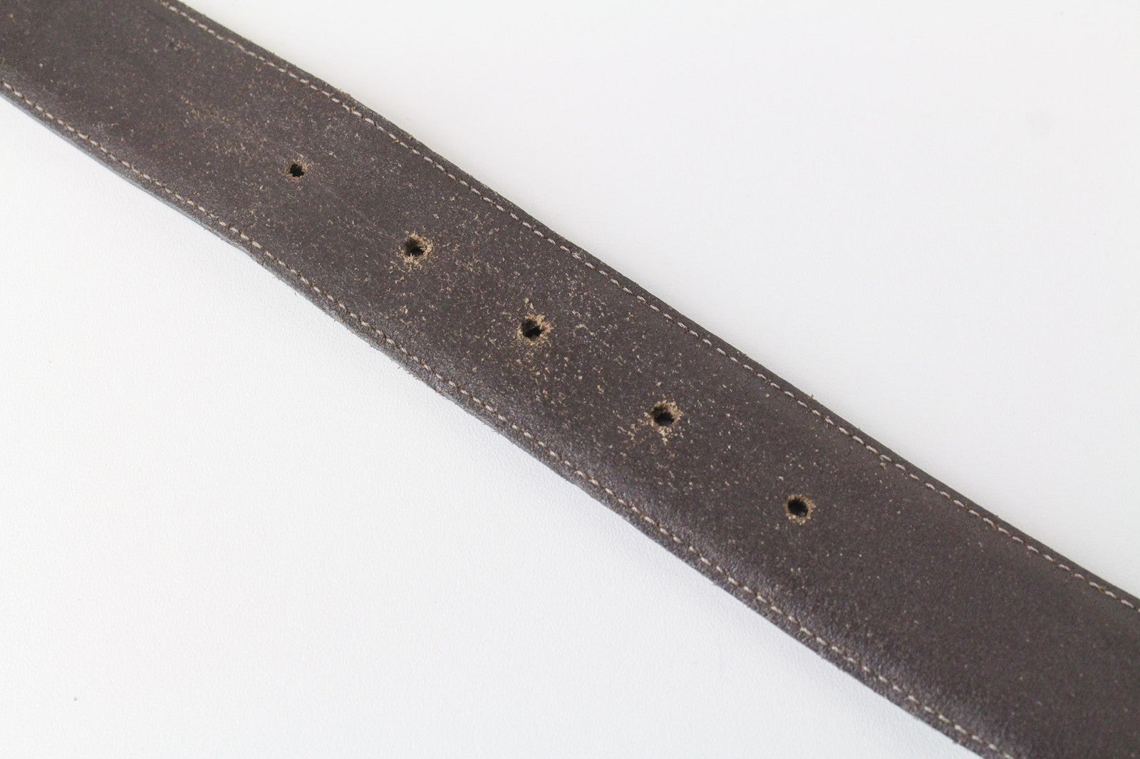SUITSUPPLY Men's Belt 95cm/38in Brown Dress Thin Suede Framed Buckle Leather