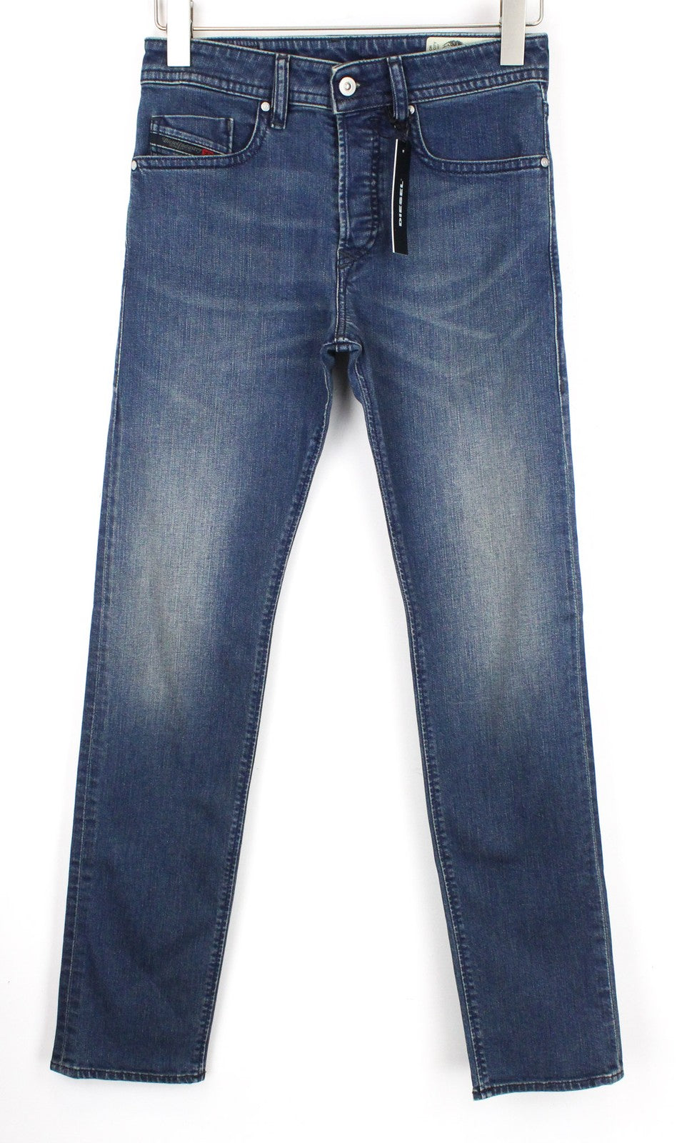 DIESEL Buster 084UT Men's Denim Pants W26/L32 Blue Slim Elastic Tapered Fit