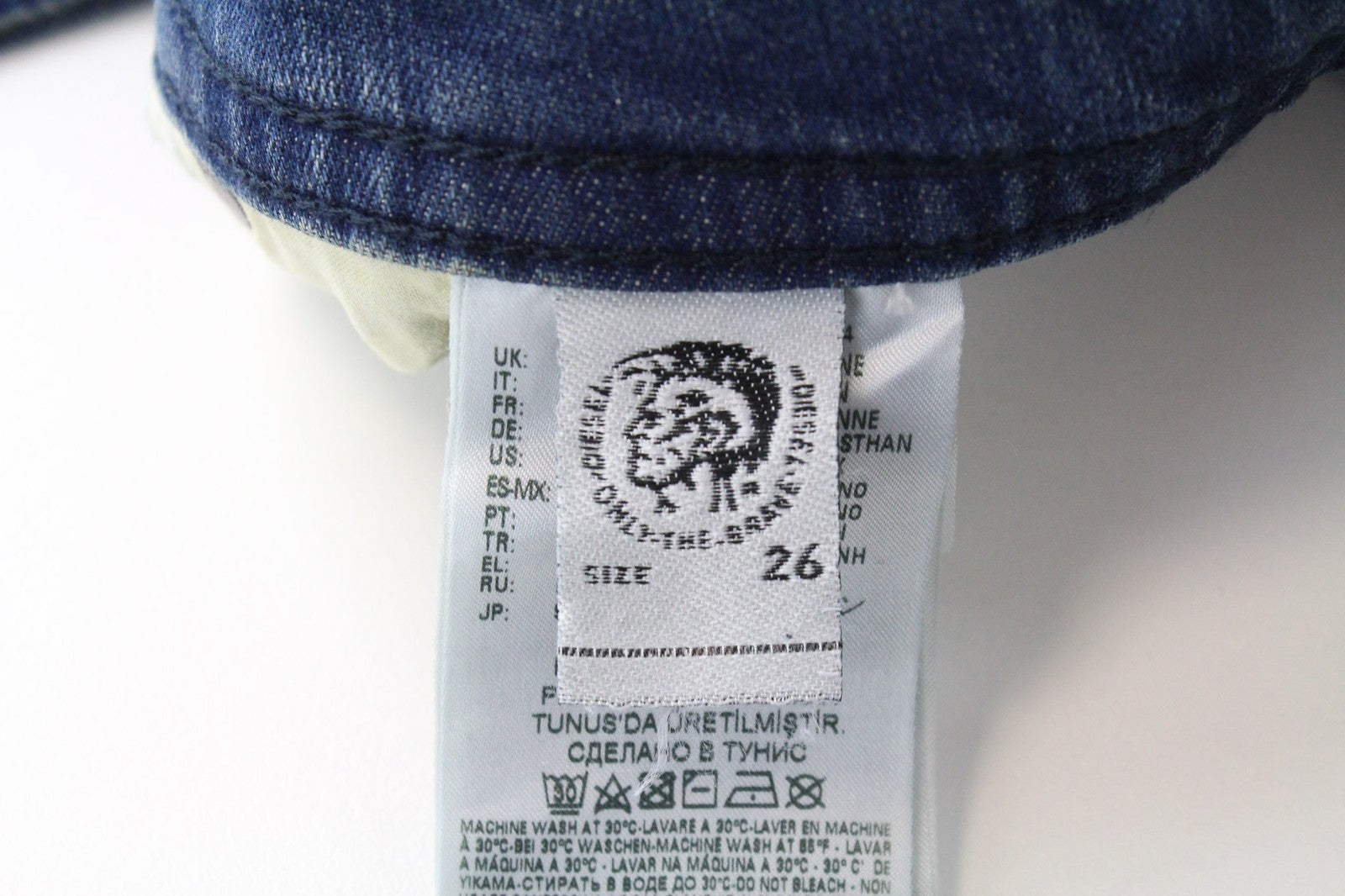 DIESEL Buster 084UT Men's Denim Pants W26/L32 Blue Slim Elastic Tapered Fit