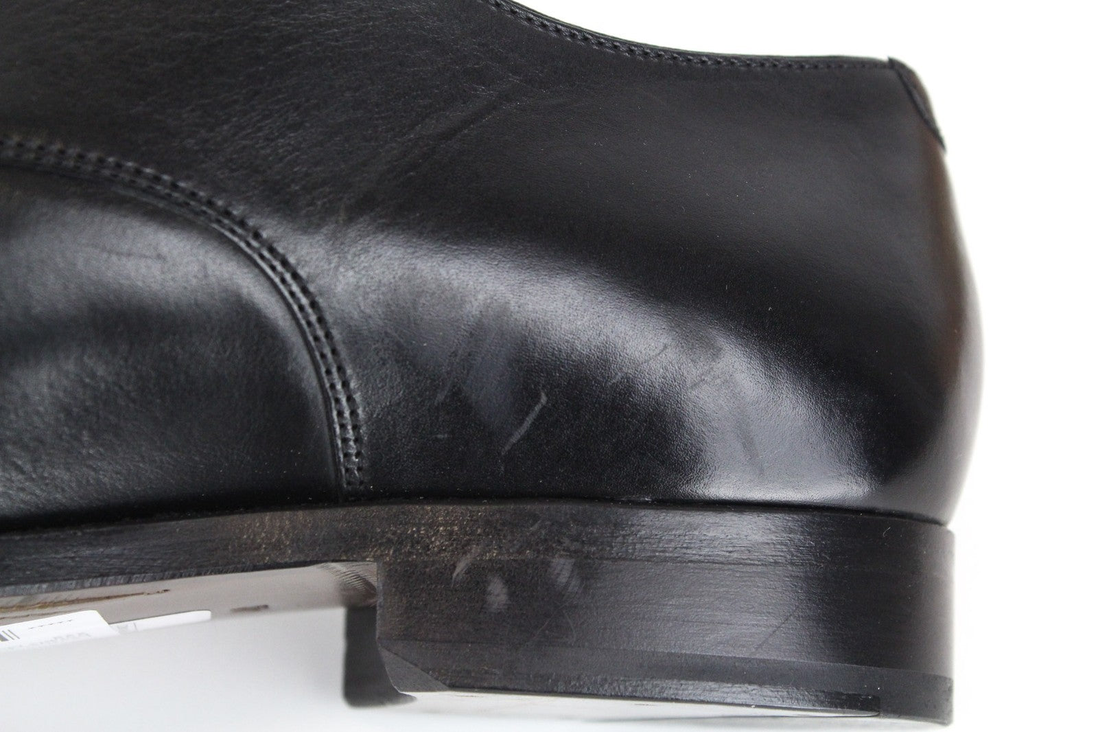 SUITSUPPLY Men's Dress Footwear EU42/UK8 Black Calf Leather Double Strap