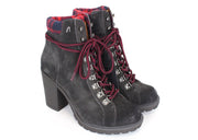 REPLAY Women's Footwear EU36/UK3.5 Brown Suede Lace-Up Ankle High-Heel