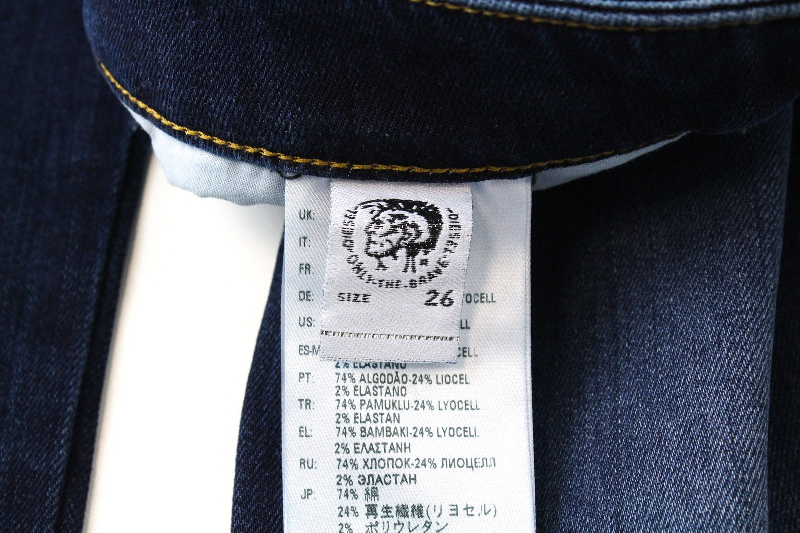 DIESEL D-Bazer 083AT Men's Denim Pants W26/L32 Dark Blue Slim Taper Button Fly