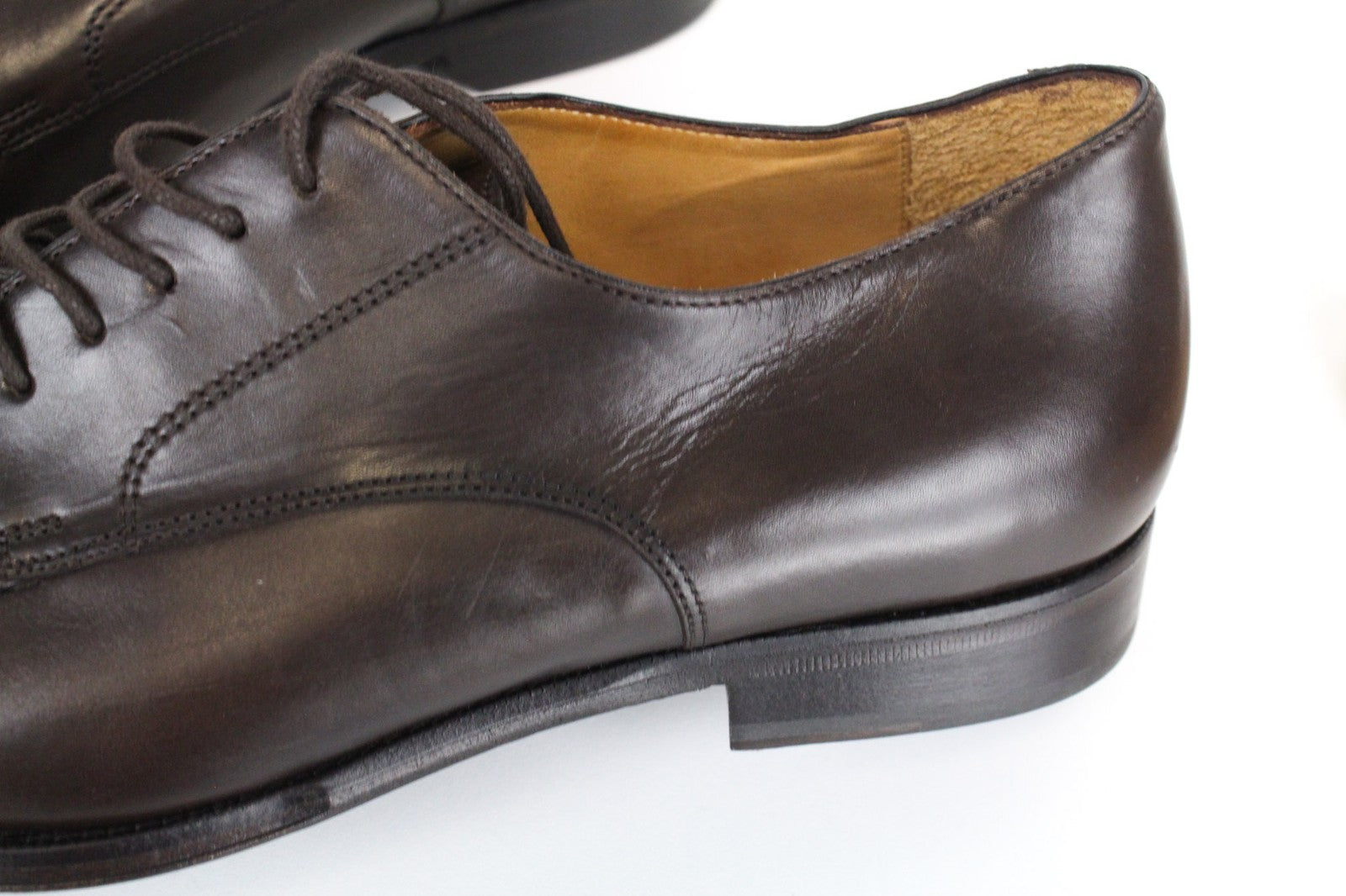 SUITSUPPLY Men's Dress Footwear EU43/UK9 Dark Brown Leather Derby Lace-Up