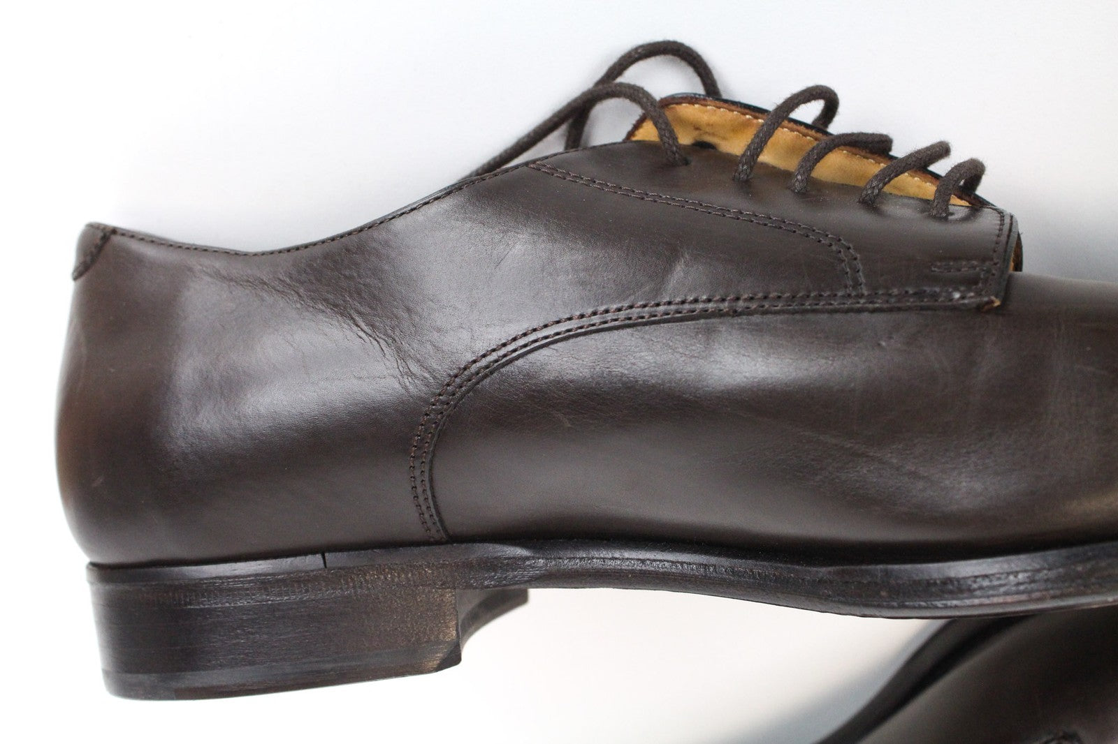 SUITSUPPLY Men's Dress Footwear EU43/UK9 Dark Brown Leather Derby Lace-Up