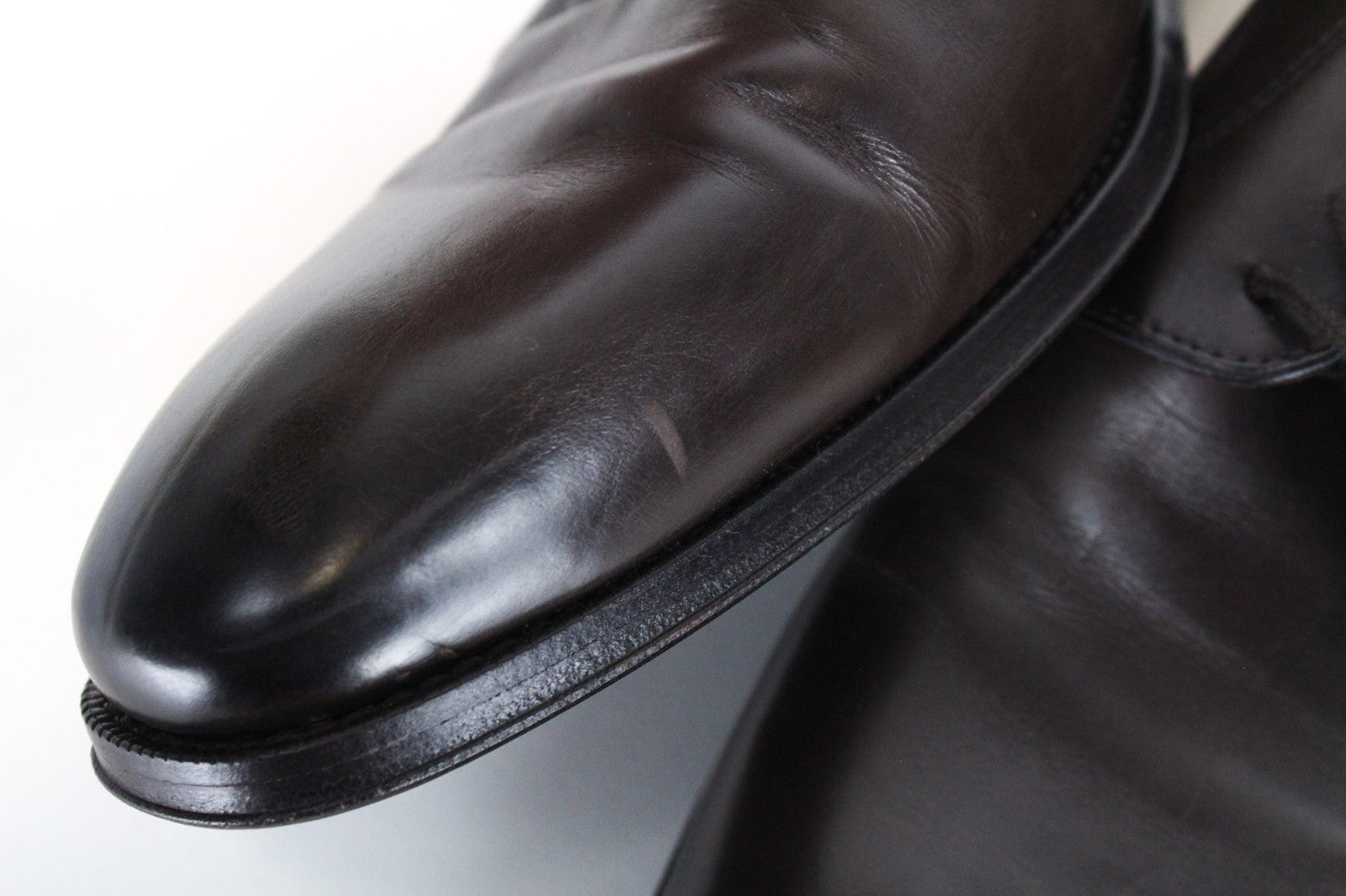 SUITSUPPLY Men's Dress Footwear EU43/UK9 Dark Brown Leather Derby Lace-Up