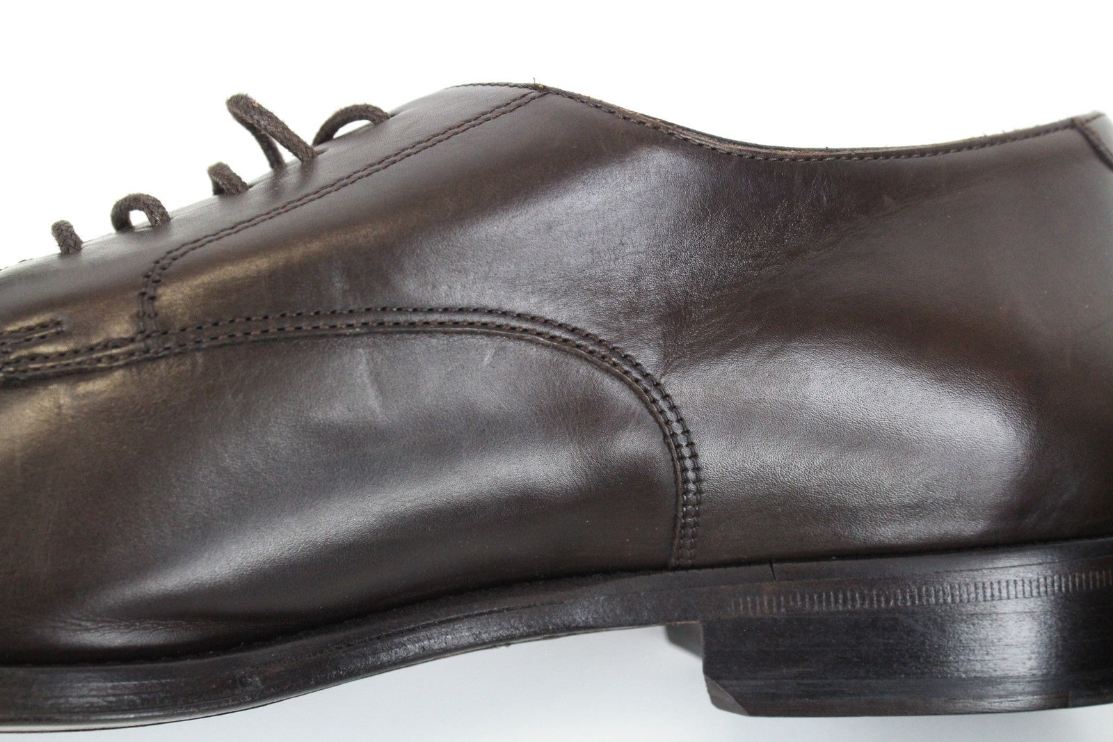 SUITSUPPLY Men's Dress Footwear EU43/UK9 Dark Brown Leather Derby Lace-Up