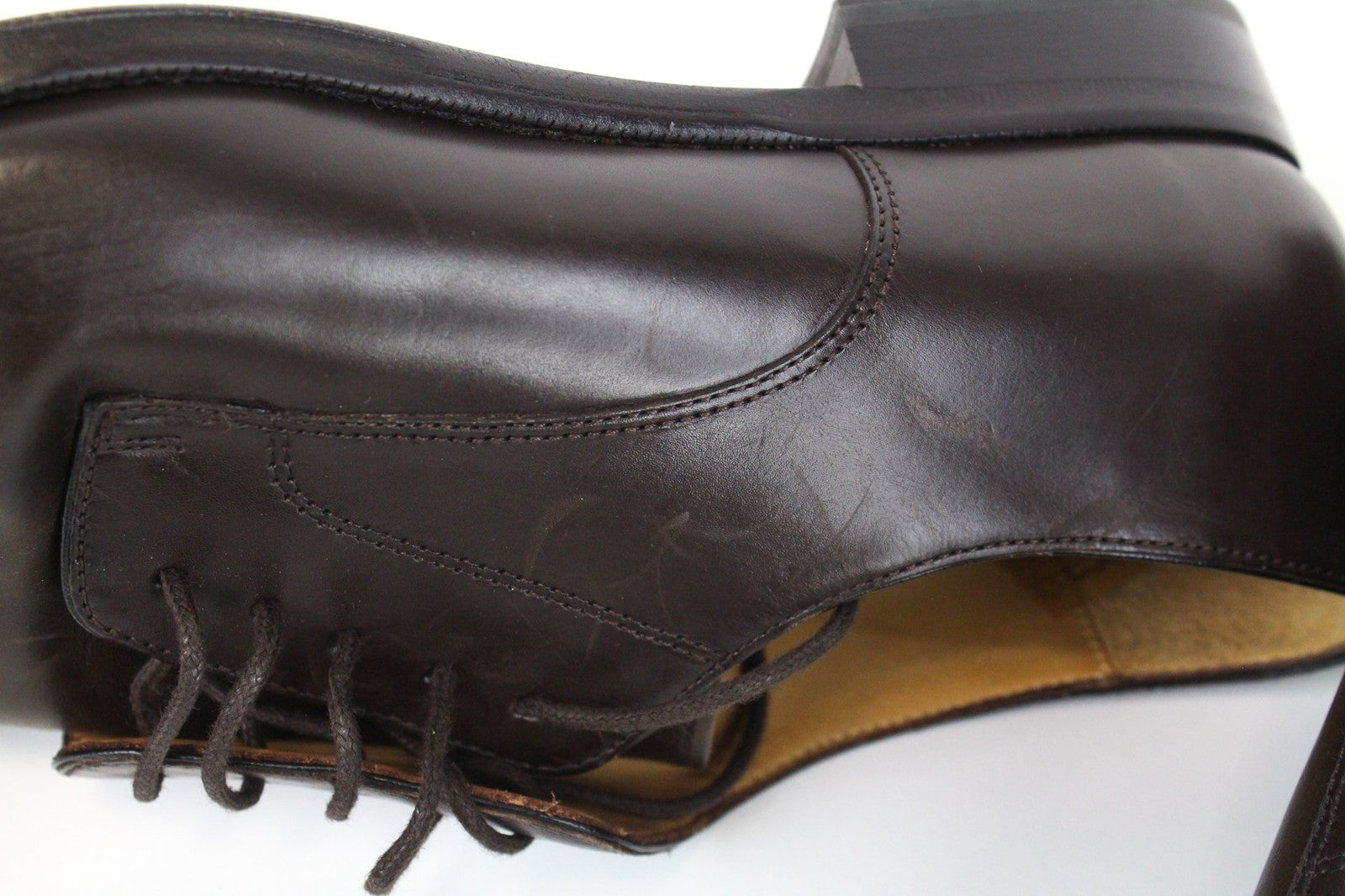 SUITSUPPLY Men's Dress Footwear EU43/UK9 Dark Brown Leather Derby Lace-Up