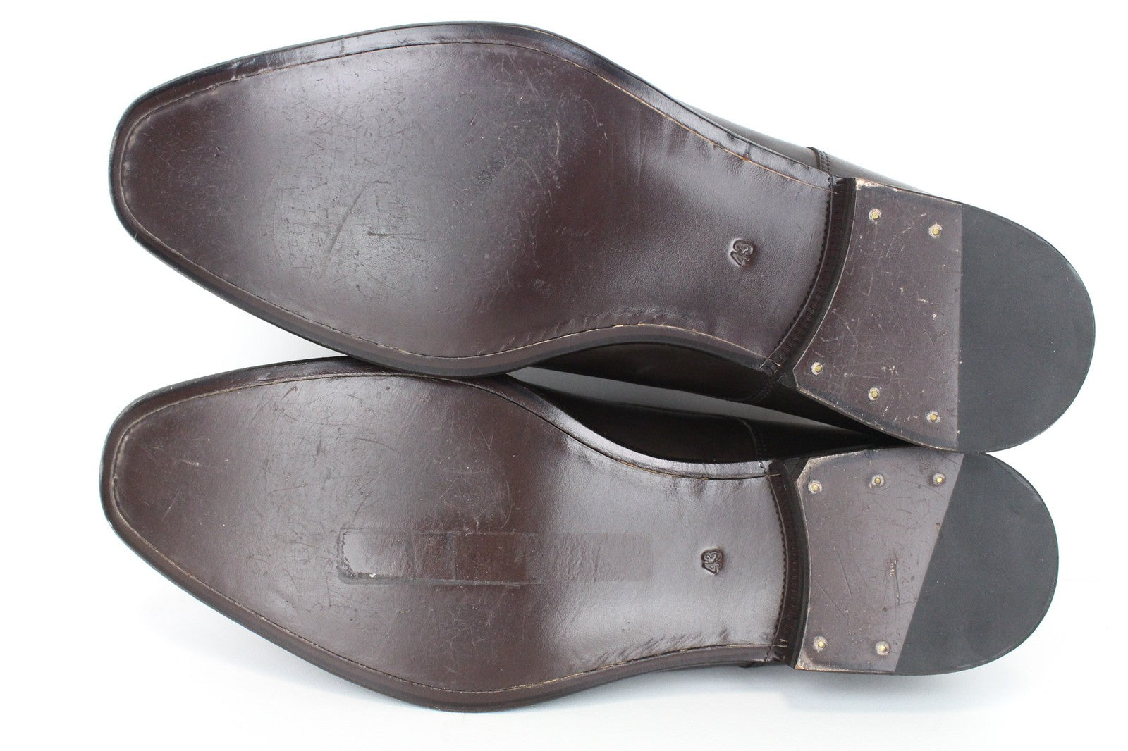 SUITSUPPLY Men's Dress Footwear EU43/UK9 Dark Brown Leather Derby Lace-Up