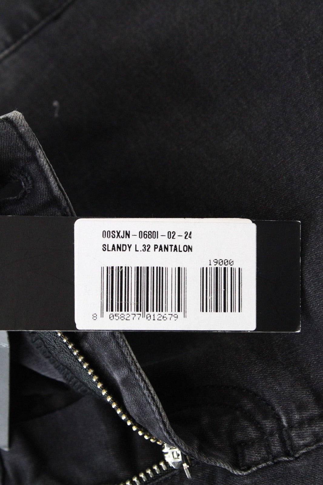 DIESEL Slandy 0680I Women's Denim Pants W24/L32 Grey Slim Elastic Zip Fly