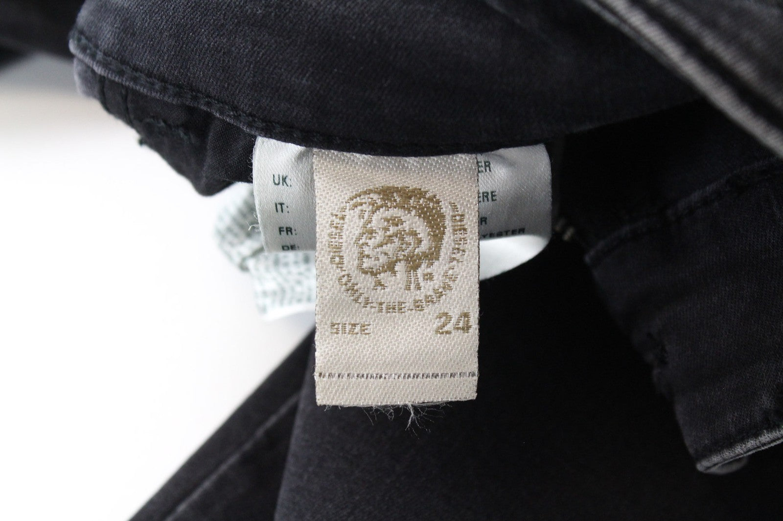 DIESEL Slandy 0680I Women's Denim Pants W24/L32 Grey Slim Elastic Zip Fly