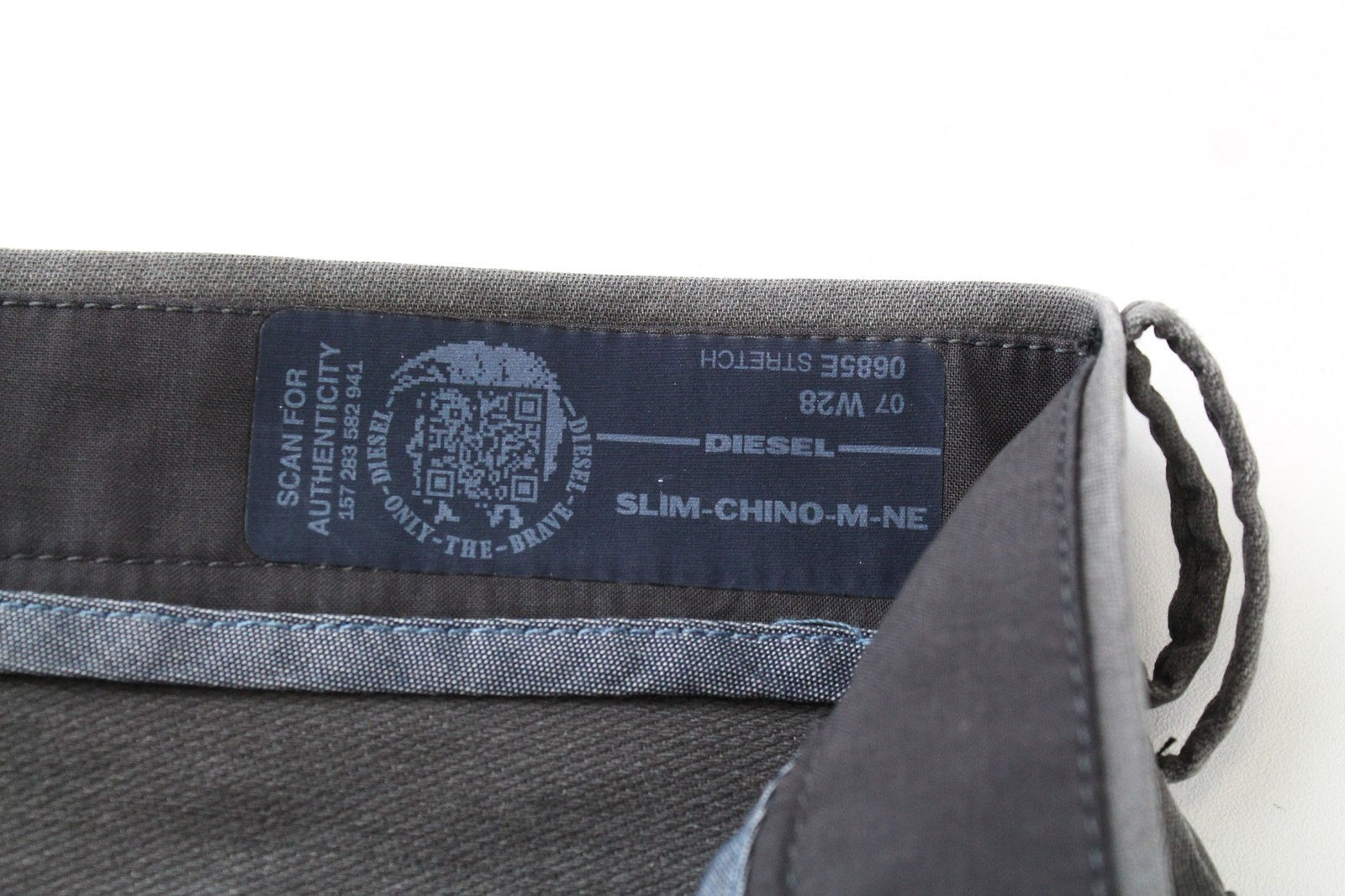 DIESEL Slim-Chino-M-NE 0685E Men's Pants W28 Grey Jogg Slim Sweat Tapered