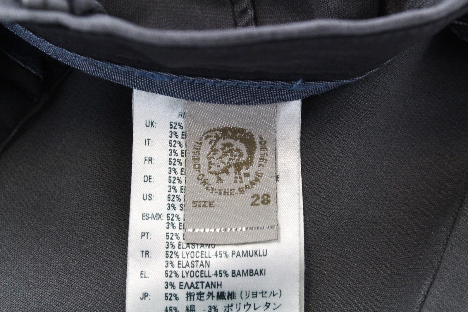 DIESEL Slim-Chino-M-NE 0685E Men's Pants W28 Grey Jogg Slim Sweat Tapered