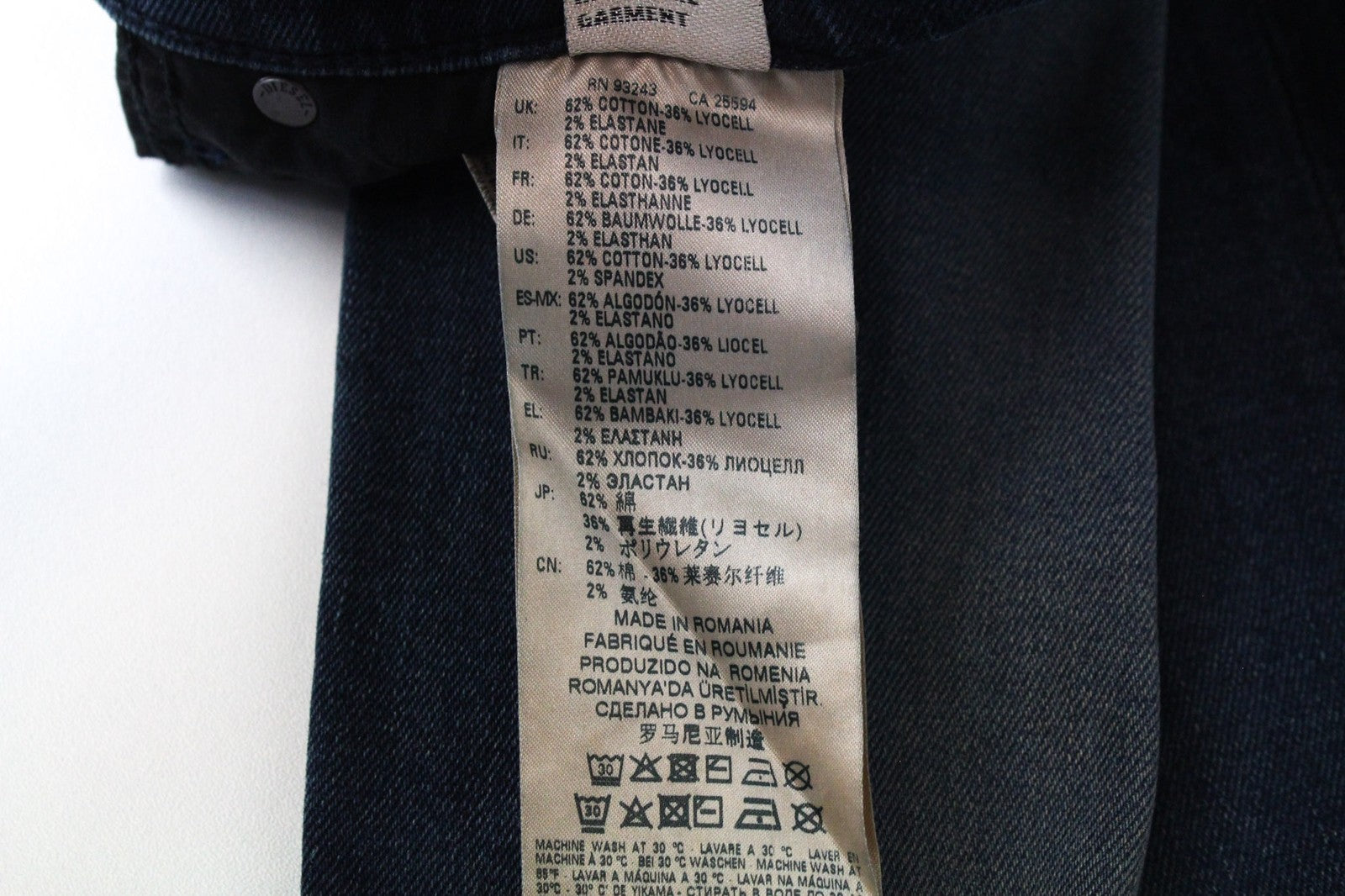 DIESEL D-Vider 084AU Men's Denim Pants W27/L30 Dark Blue Elastic Carrot Button