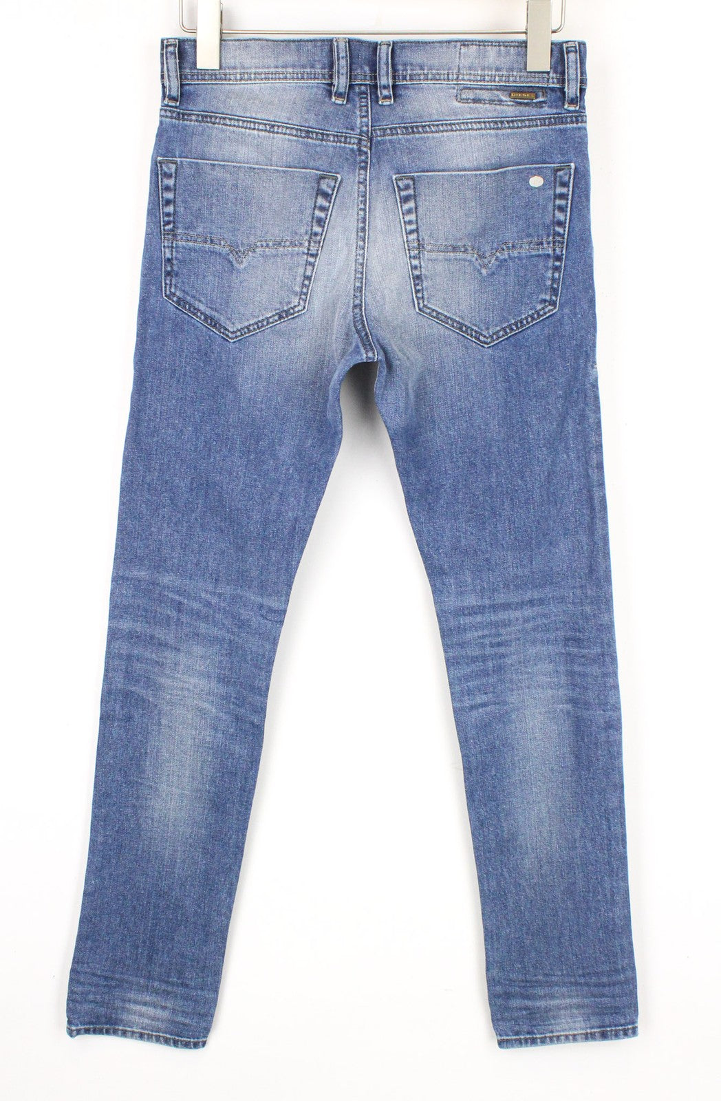 DIESEL Tepphar 0842H Men's Denim Pants W27/L32 Blue Elastic Slim Carrot Button