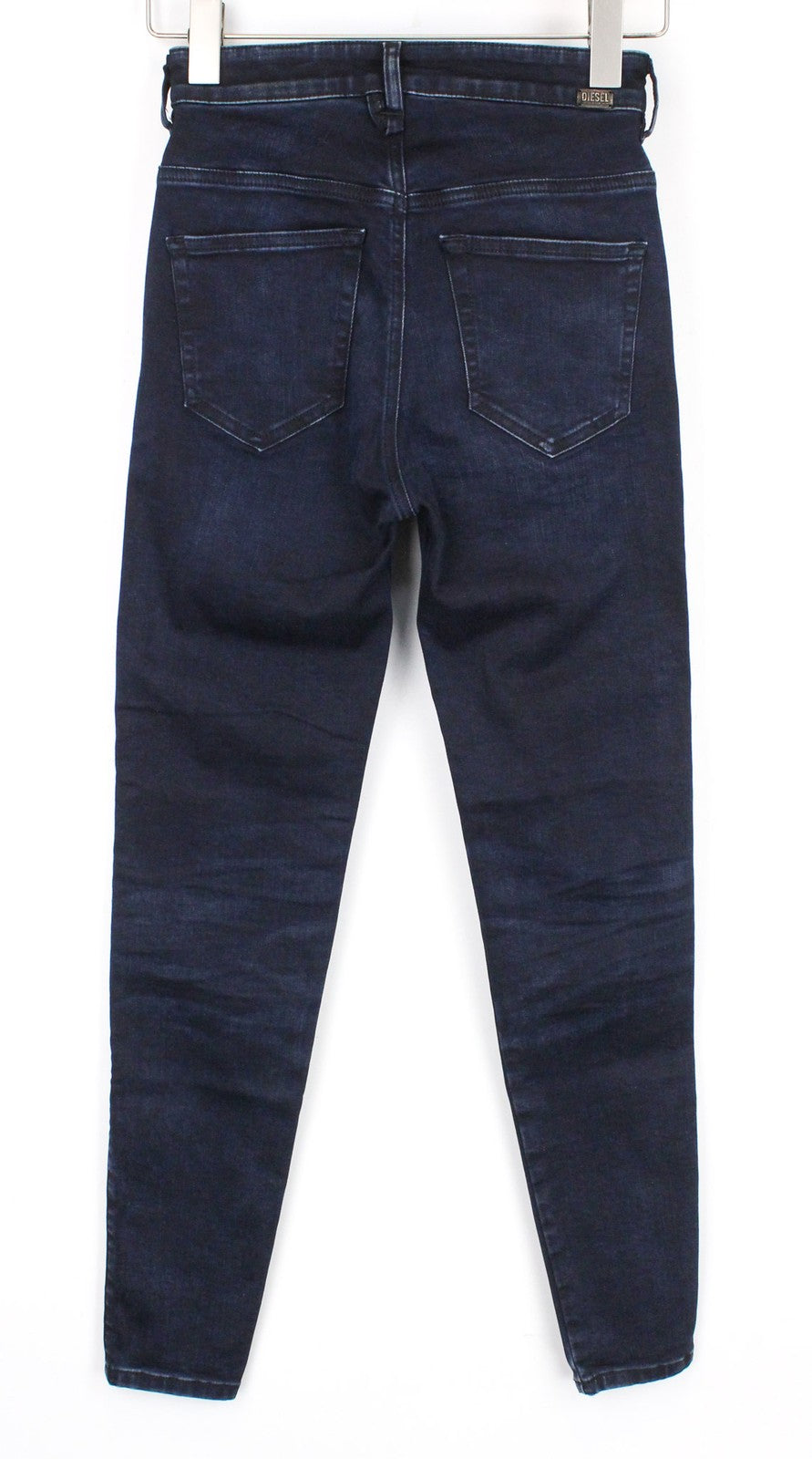 DIESEL Slandy-High 082AU Women's Denim Pants W24/L32 Dark Blue Ultra Slim