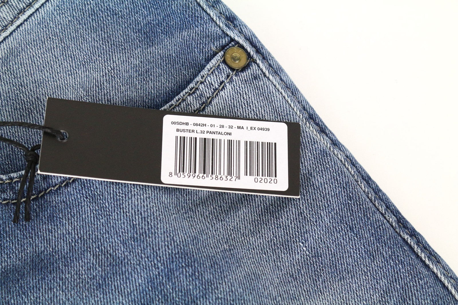 DIESEL Buster 0842H Men's Tapered Stretch Jeans Blue W28 L32 Slim Fit