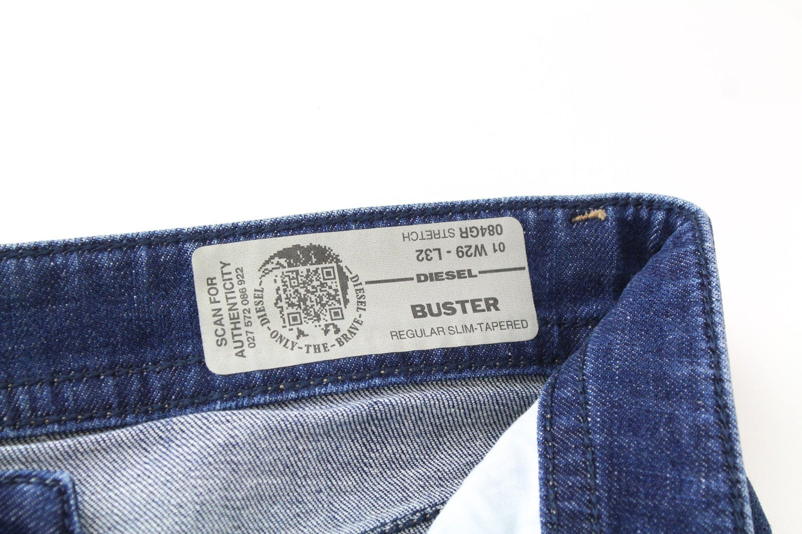 DIESEL Buster 084GR Men's Slim Tapered Stretch Blue Cotton Jeans W29 L32