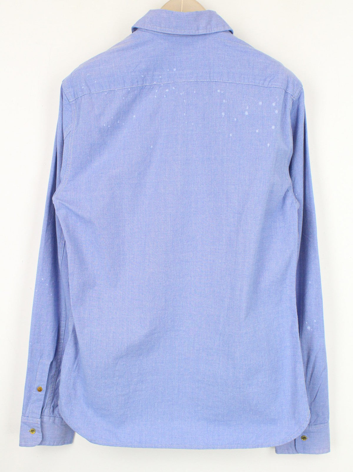 SCOTCH & SODA Ams Couture Men's Blue Shirt M Washed Cotton Spot Pattern