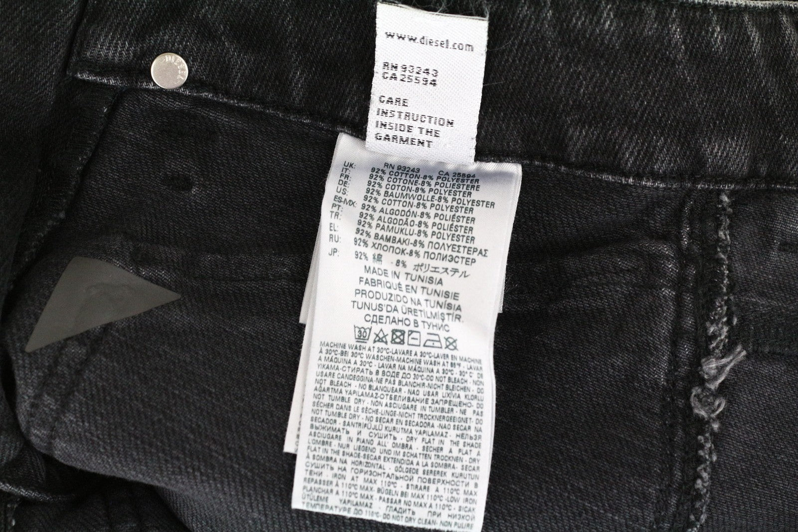 DIESEL D-Earlie 080AP Women's High Waist W26 L30 Stretch Slim Grey Jeans