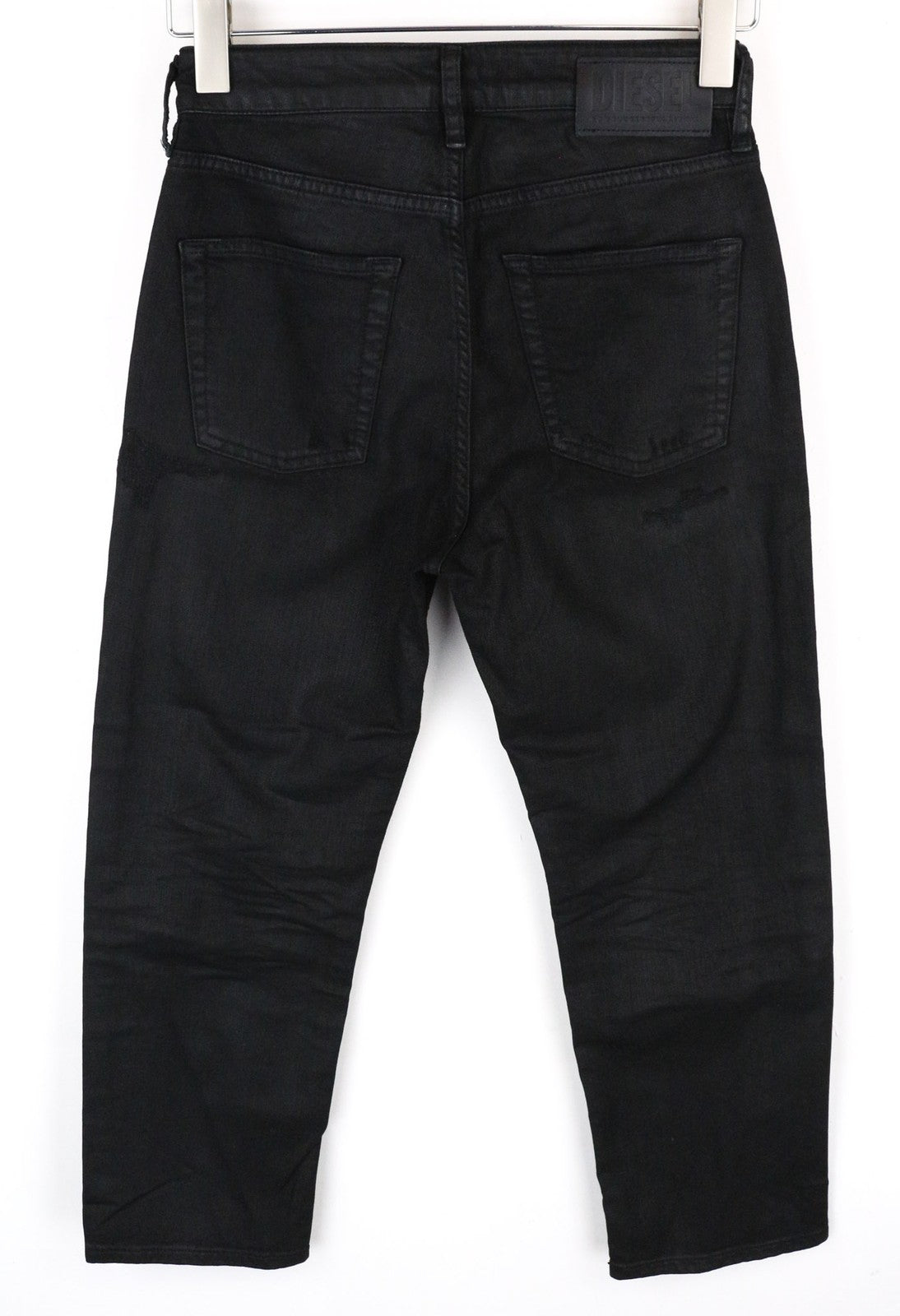 DIESEL Aryel 069JD Women's Black Straight Jeans W24 L30 Buttoned Stretch