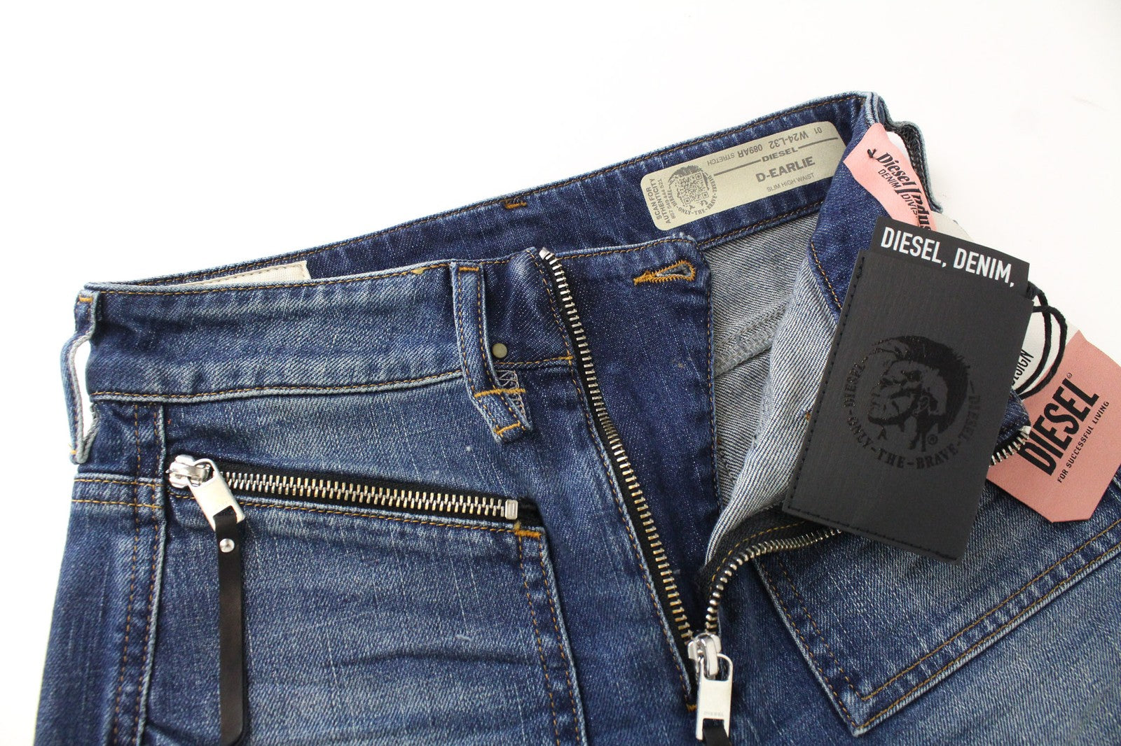 DIESEL D-Earlie 089AR Women's Slim High Waist Stretch Blue Jeans W24 L32