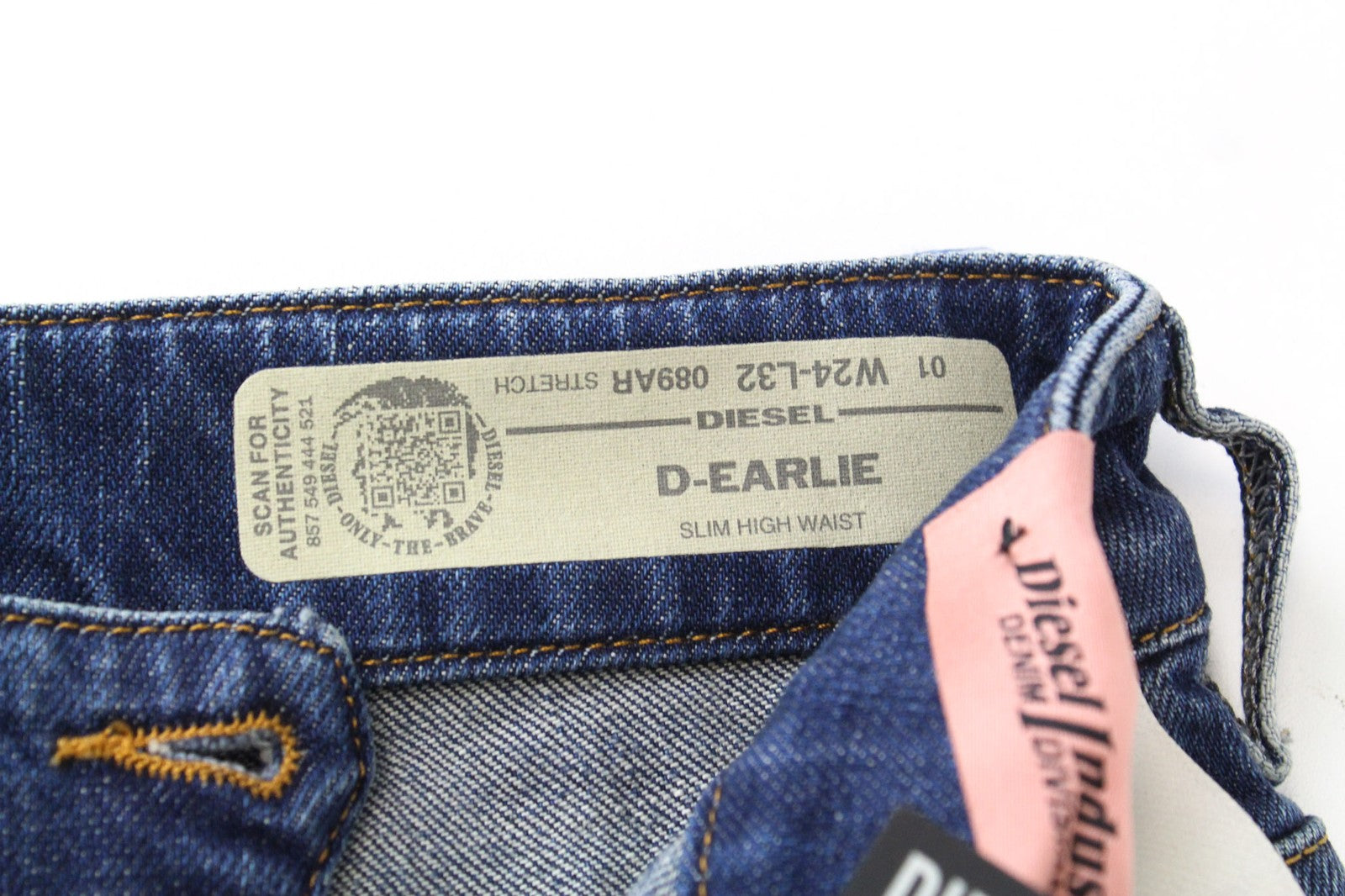 DIESEL D-Earlie 089AR Women's Slim High Waist Stretch Blue Jeans W24 L32