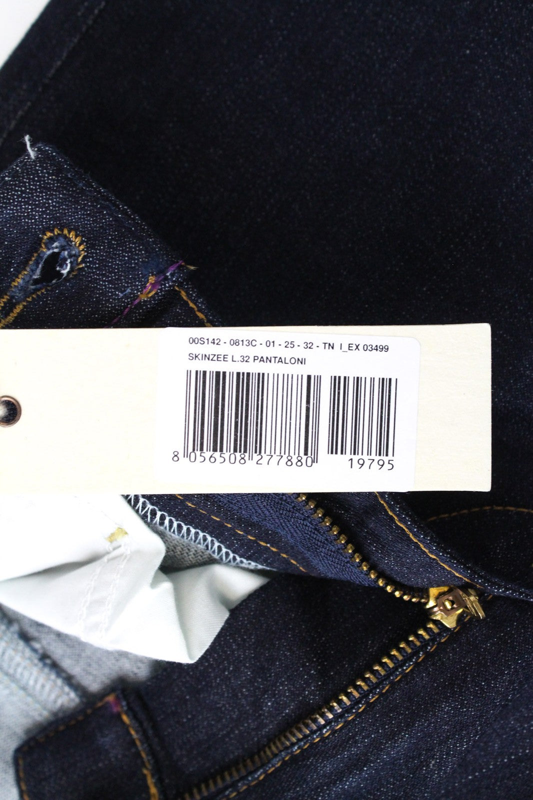 DIESEL Skinzee 0813C Women's Super Skinny Blue Cotton Jeans W25 L32