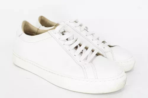 SUITSUPPLY Men's White Trainers EU37 Boys Unisex Low-Top Leather Sneakers