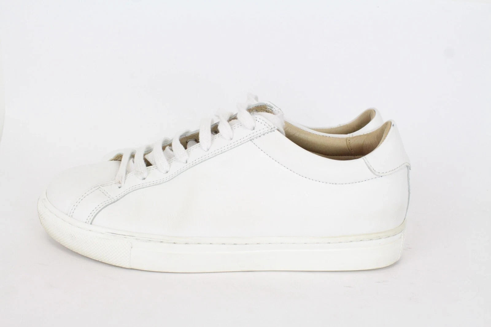 SUITSUPPLY Men's White Trainers EU37 Boys Unisex Low-Top Leather Sneakers