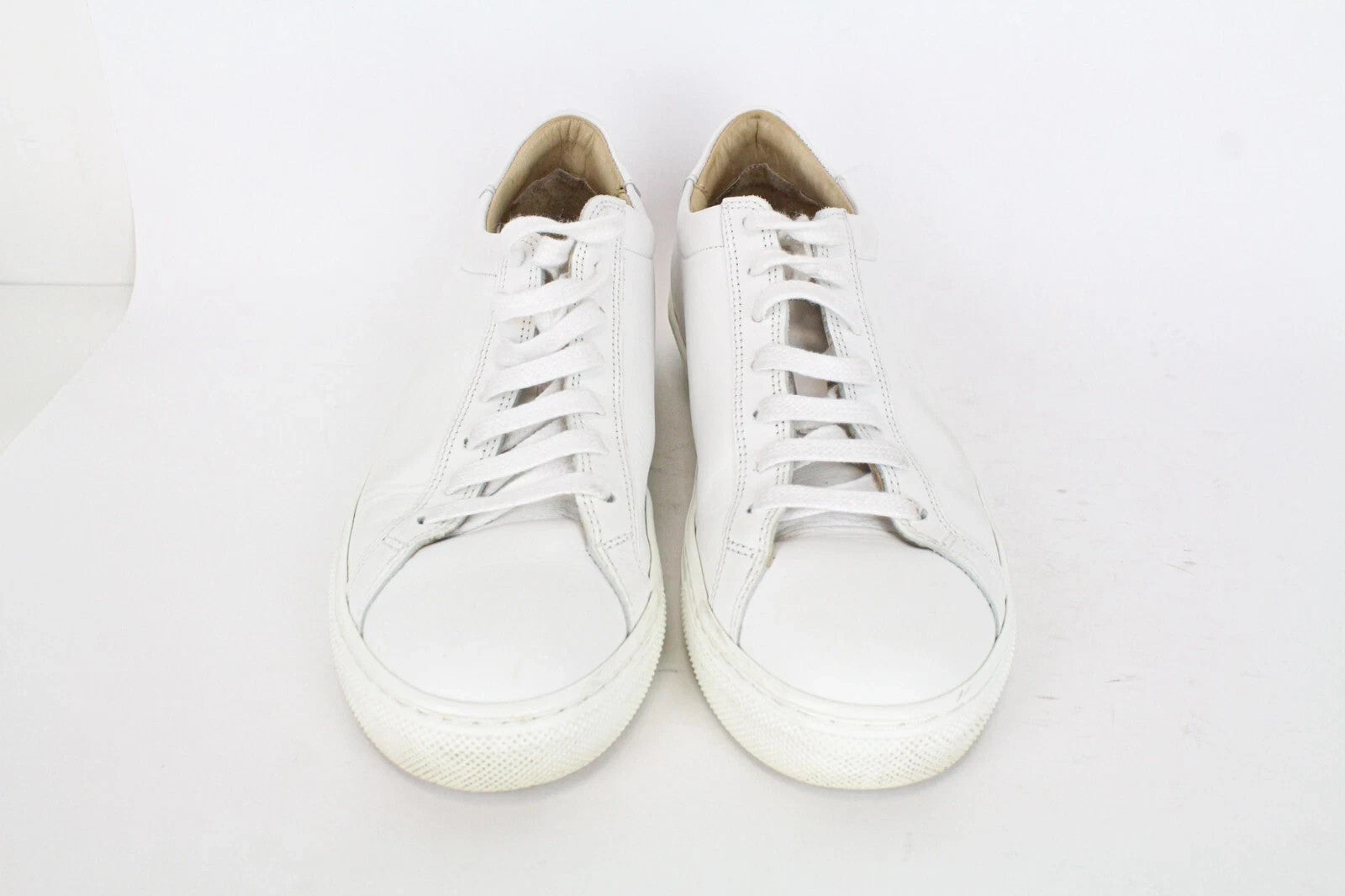 SUITSUPPLY Men's White Trainers EU37 Boys Unisex Low-Top Leather Sneakers