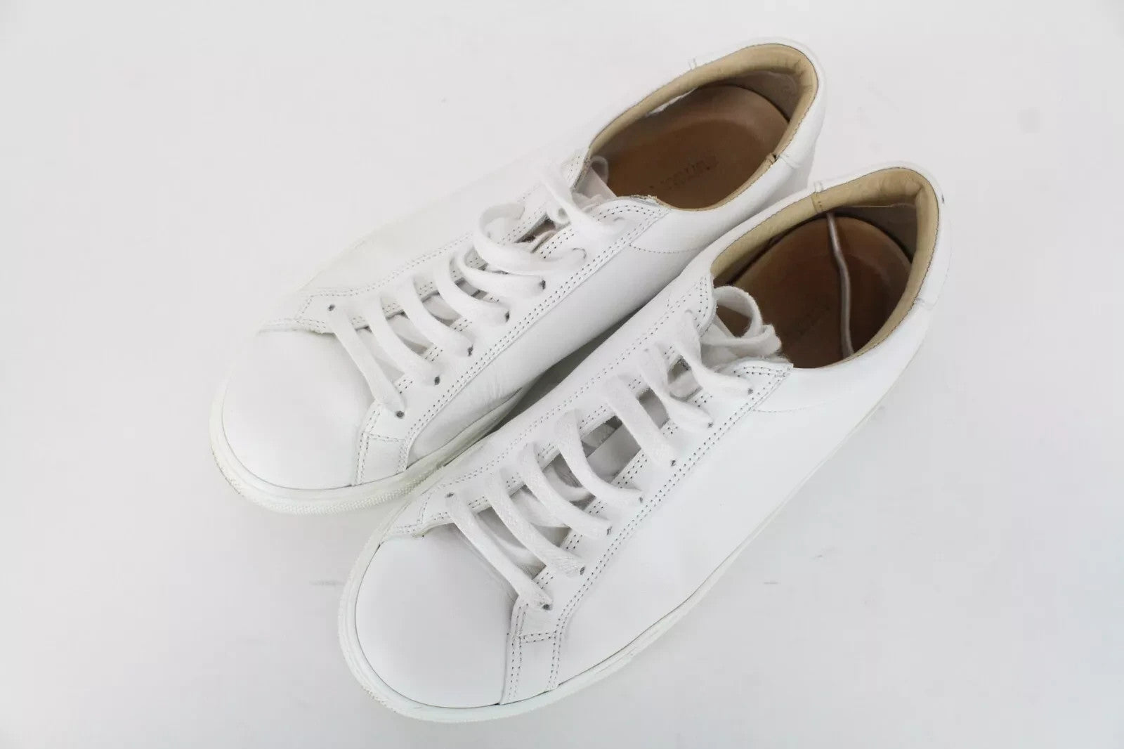 SUITSUPPLY Men's White Trainers EU37 Boys Unisex Low-Top Leather Sneakers