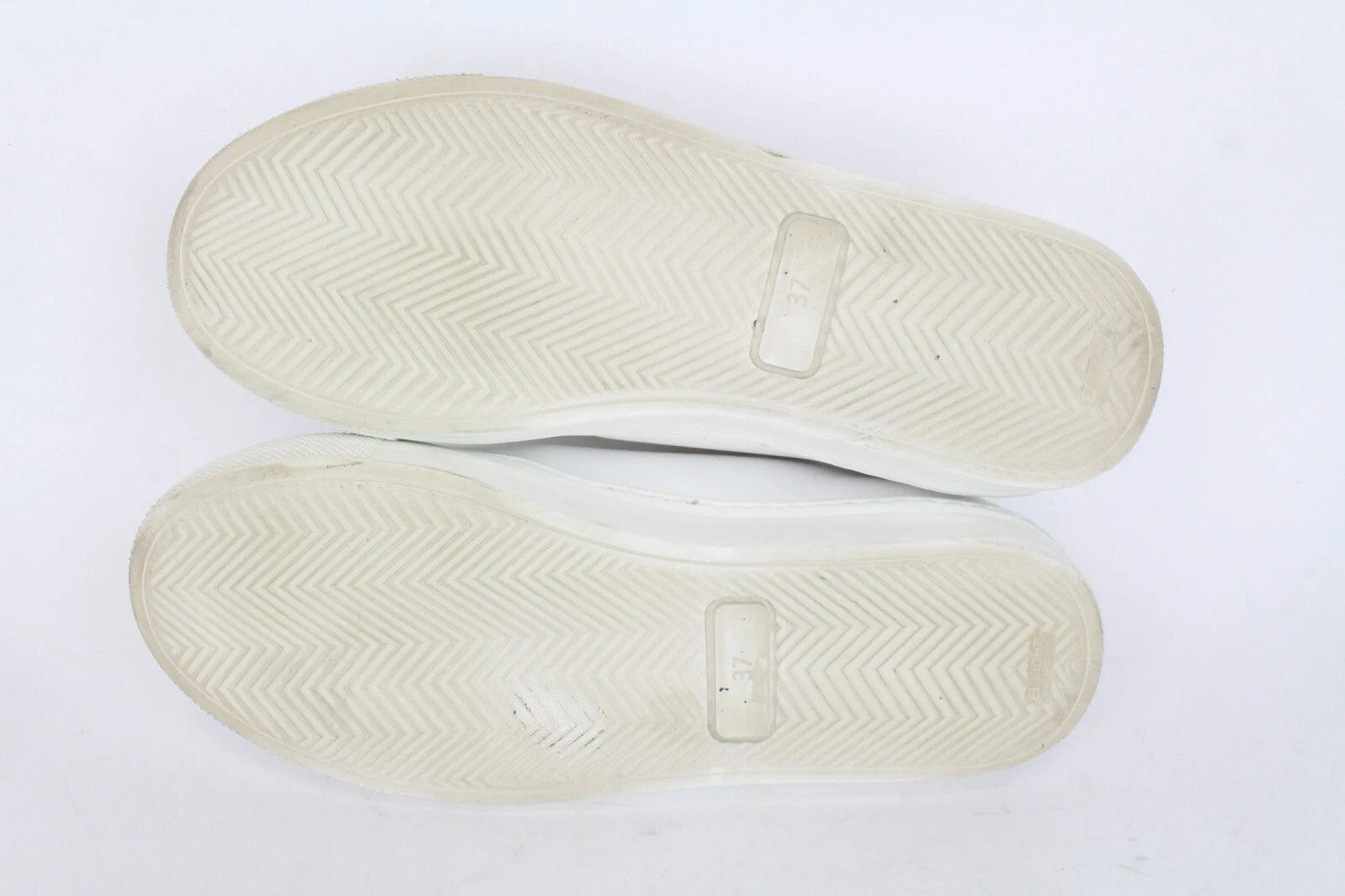 SUITSUPPLY Men's White Trainers EU37 Boys Unisex Low-Top Leather Sneakers