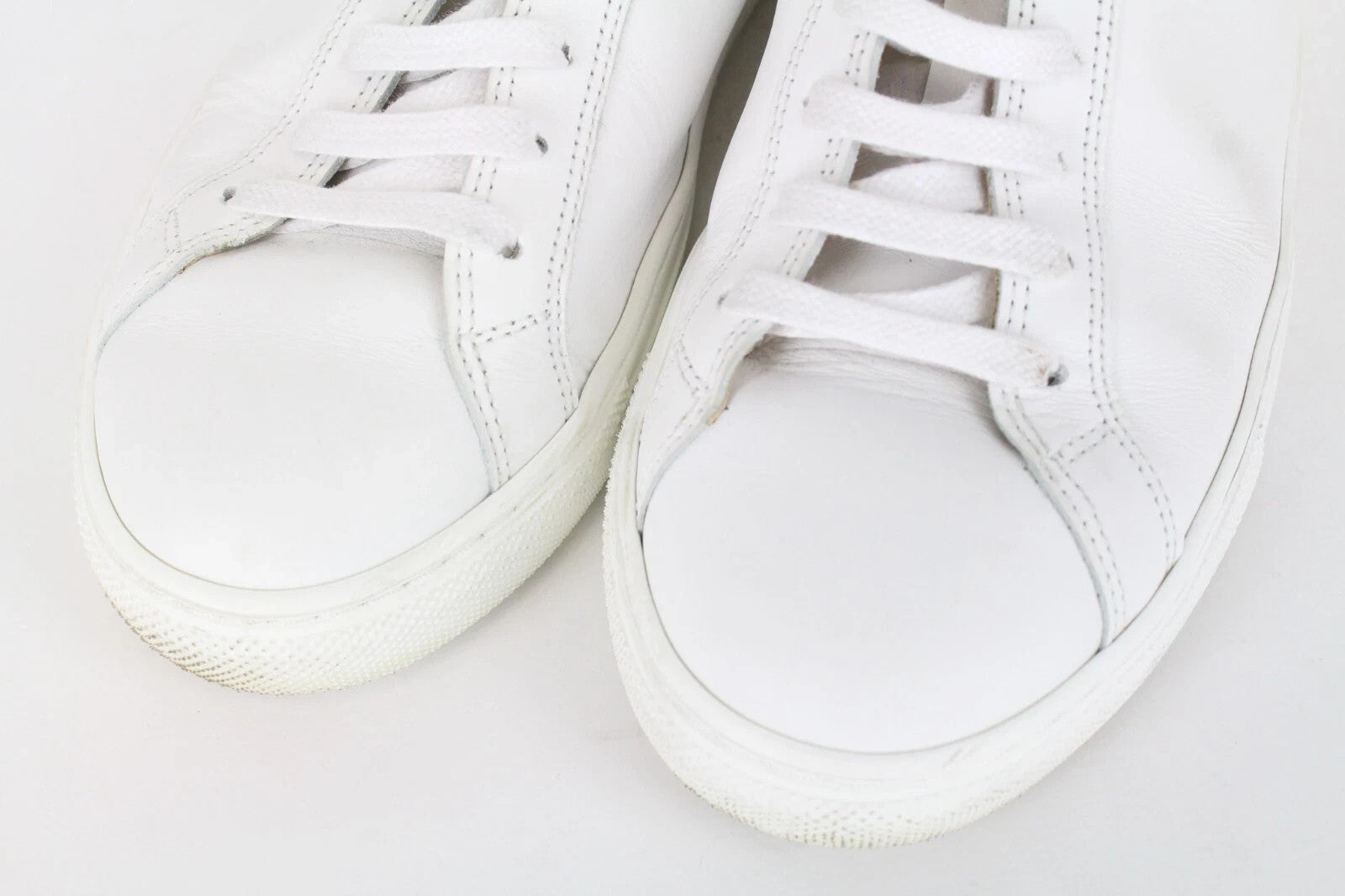 SUITSUPPLY Men's White Trainers EU37 Boys Unisex Low-Top Leather Sneakers