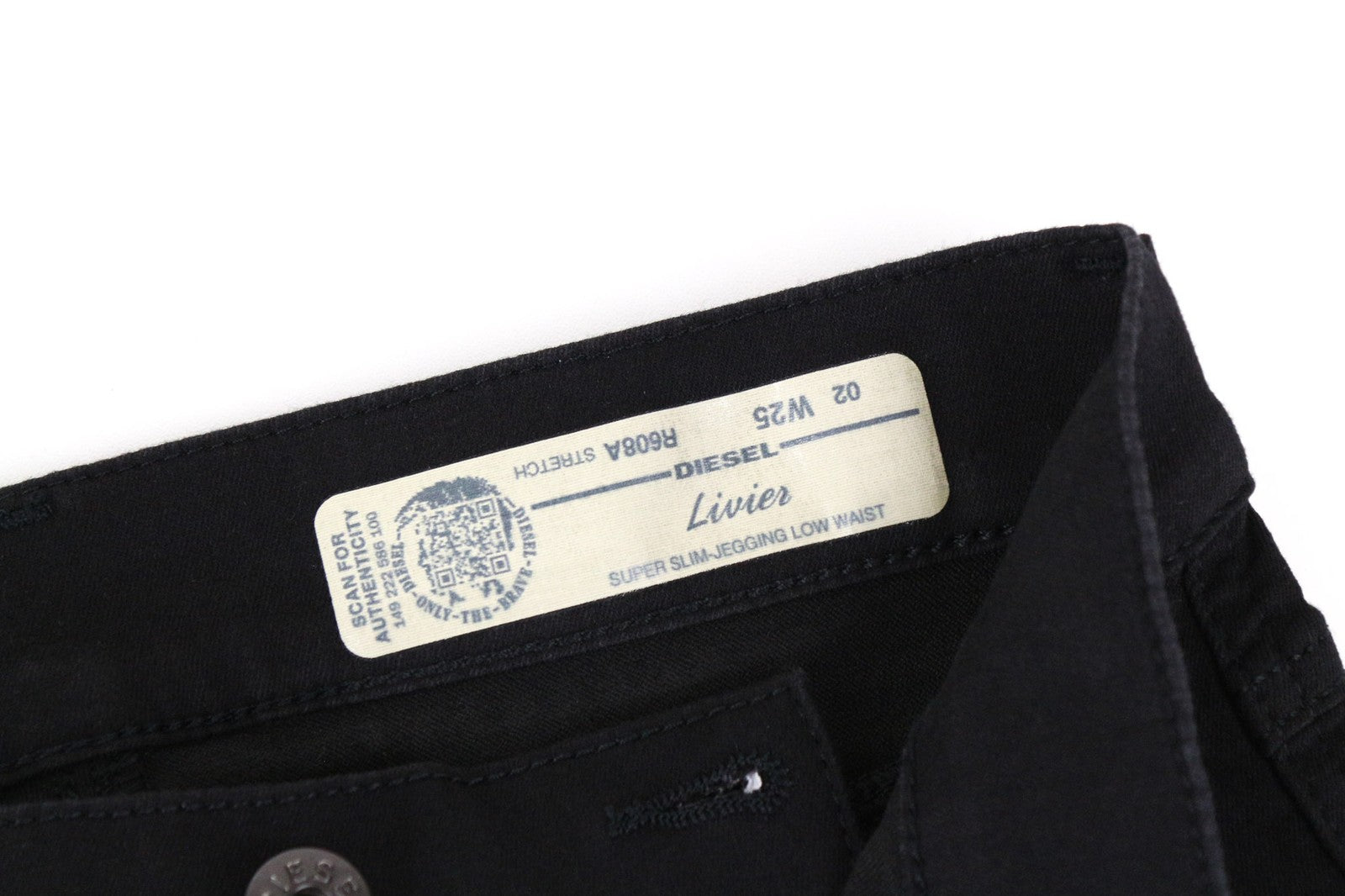 DIESEL Livier R608A Women's Jegging Black Low Waist Stretch Fit W25